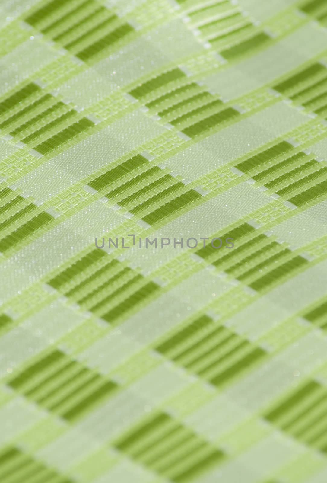 Detail shoot of green pattern of new tie.