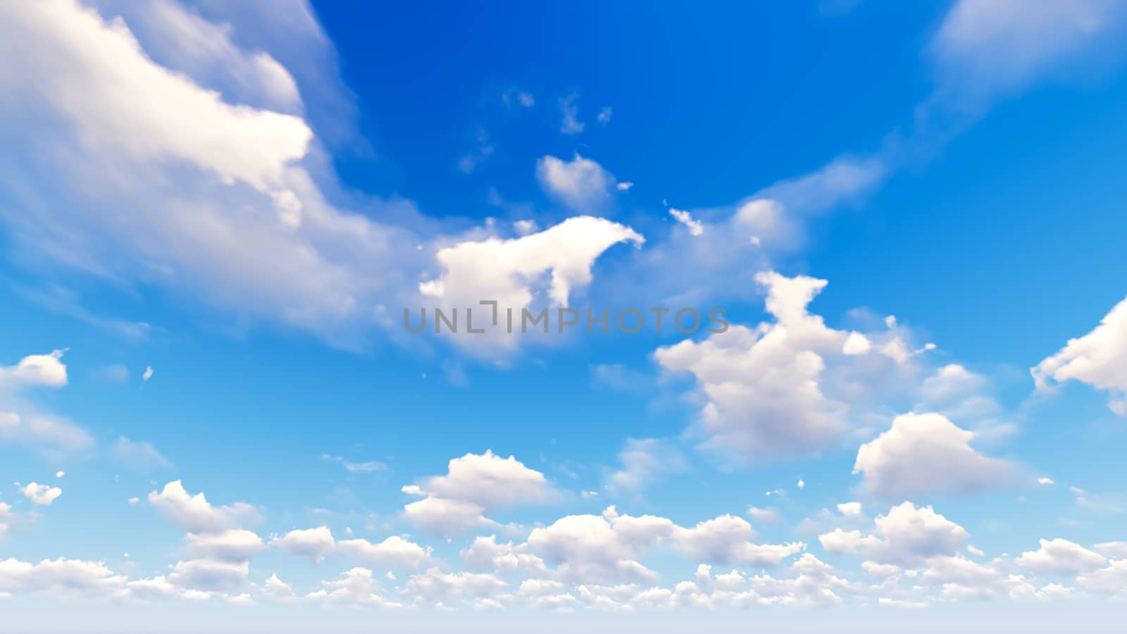 Cloudy blue sky abstract background, blue sky background with tiny clouds, 3d illustration