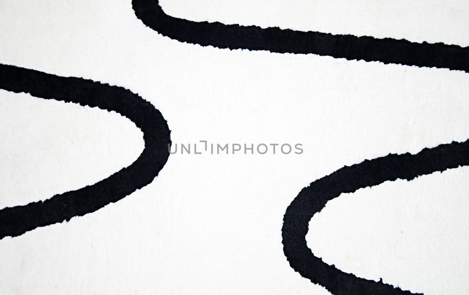 Black and white pattern of carpet.