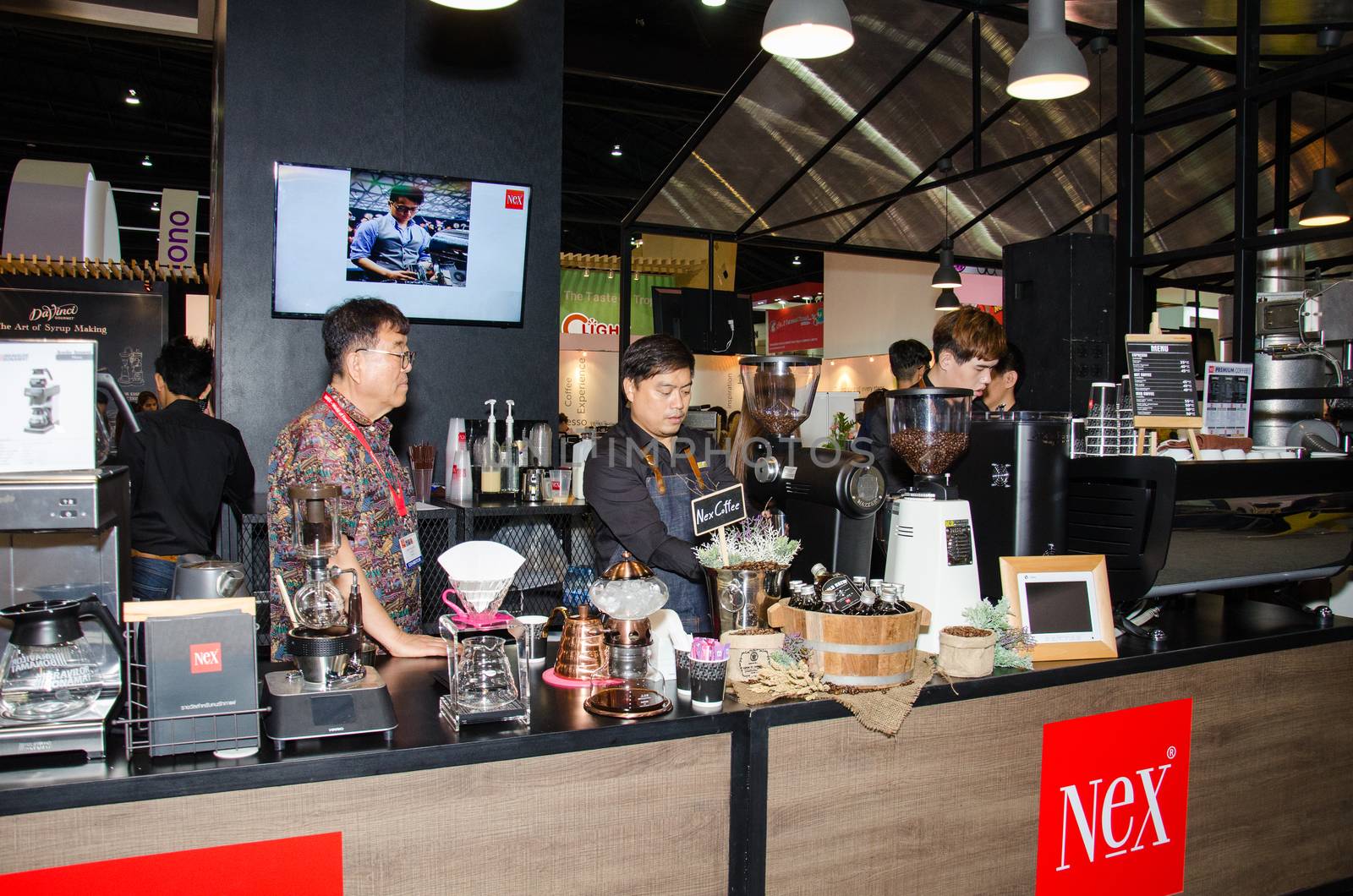 NONTHABURI - MAY 25 : Manufacturer showing products about food industry in during exhibition of THAIFEX - World of food ASIA 2016 on May 25, 2016 in Nonthaburi, Thailand.