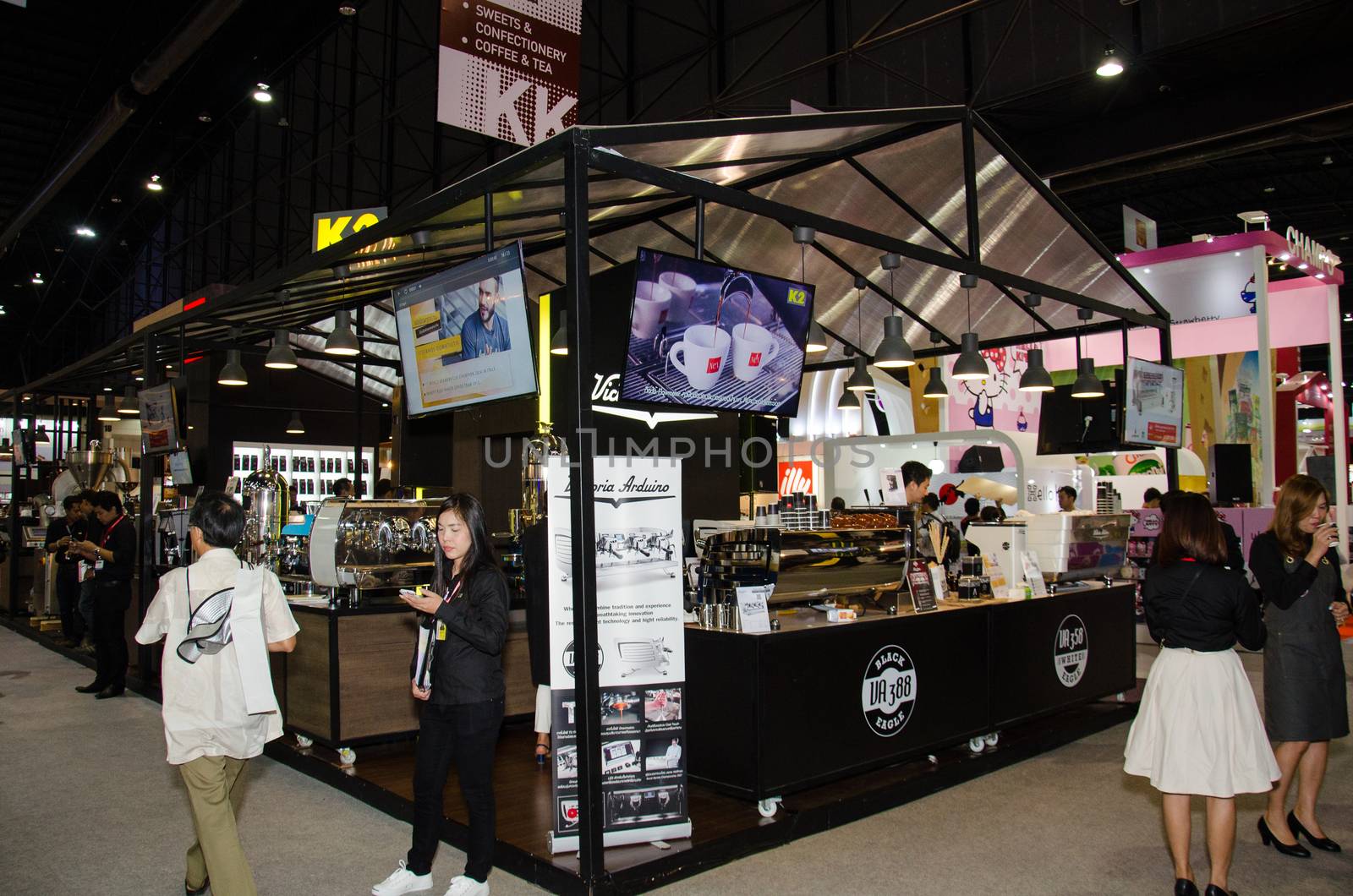 NONTHABURI - MAY 25 : Manufacturer showing products about food industry in during exhibition of THAIFEX - World of food ASIA 2016 on May 25, 2016 in Nonthaburi, Thailand.