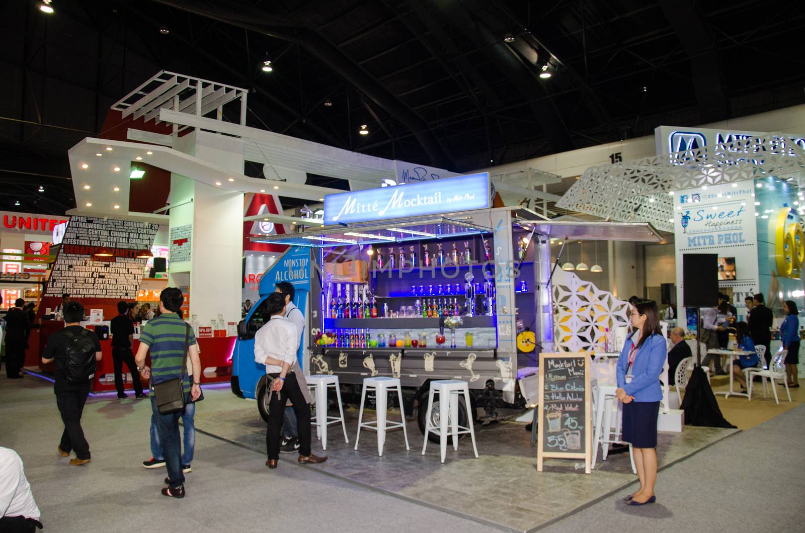 NONTHABURI - MAY 25 : Manufacturer showing products about food industry in during exhibition of THAIFEX - World of food ASIA 2016 on May 25, 2016 in Nonthaburi, Thailand.