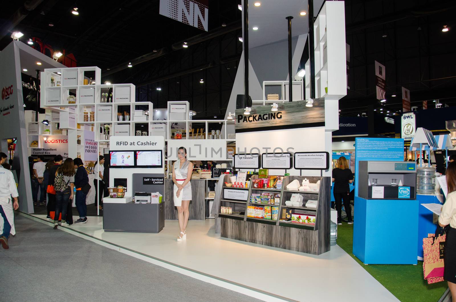 NONTHABURI - MAY 25 : Manufacturer showing products about food industry in during exhibition of THAIFEX - World of food ASIA 2016 on May 25, 2016 in Nonthaburi, Thailand.