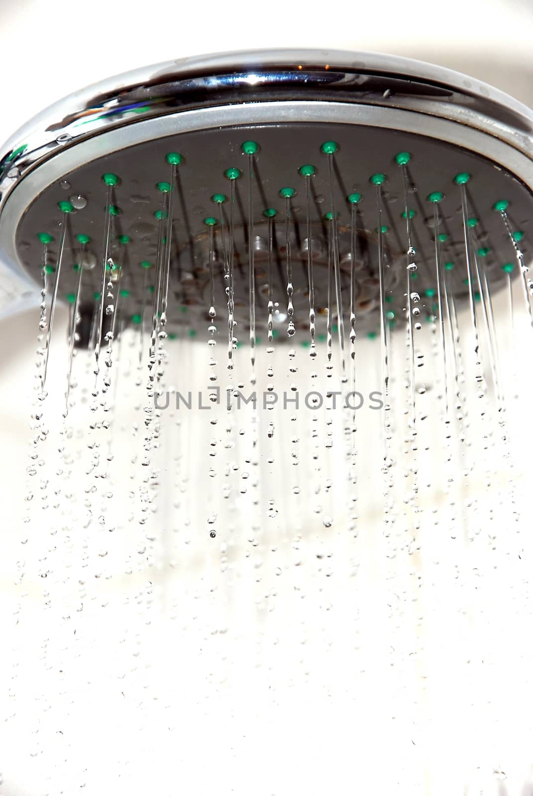 Detail image of shower bath.