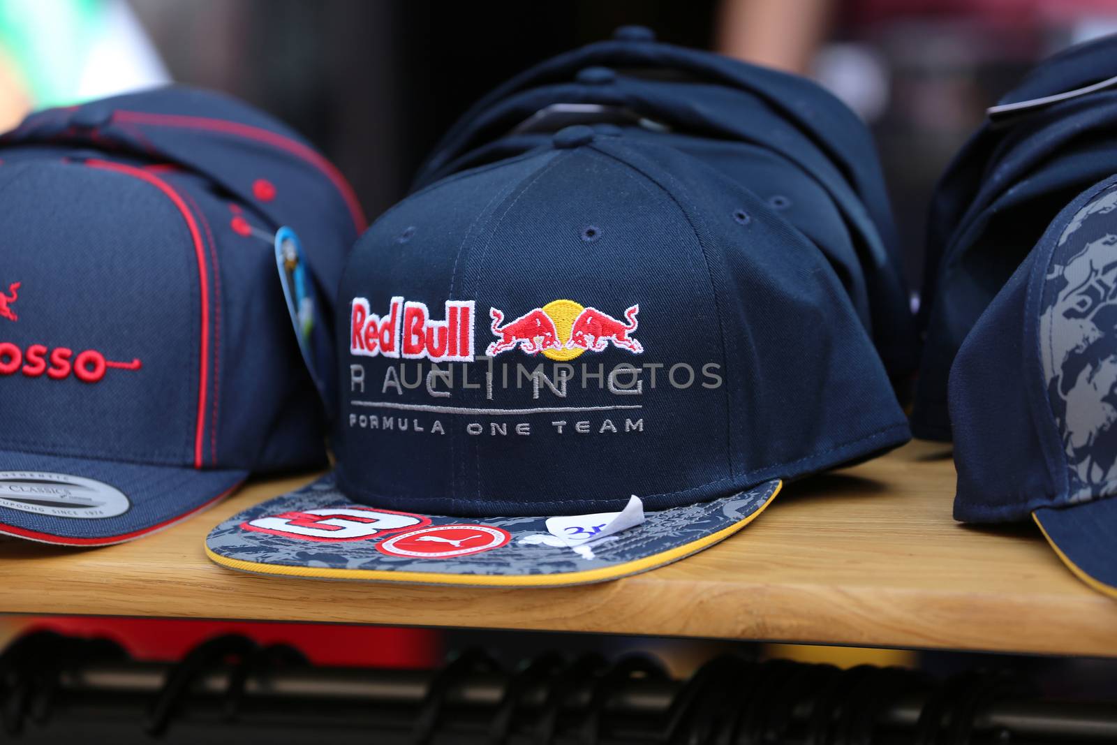 Monte-Carlo, Monaco - May 28, 2016: Red Bull Racing Formula One Team Cap For Sale During the Monaco Formula 1 Grand Prix 2016
