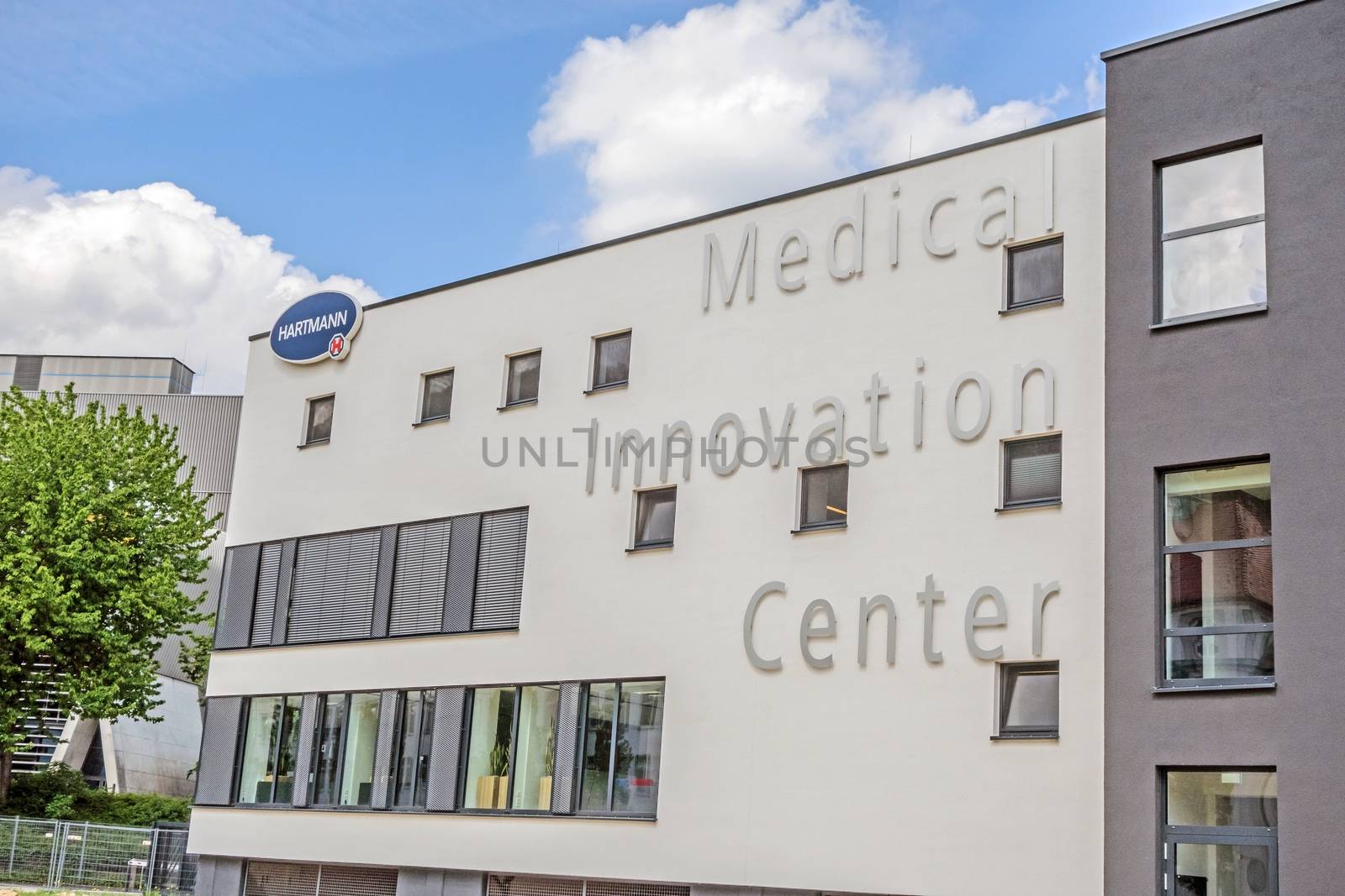 Heidenheim, Germany - May 26, 2016: Medical Innovation Centerof Hartmann AG, a german international operative company producing medical and care products.