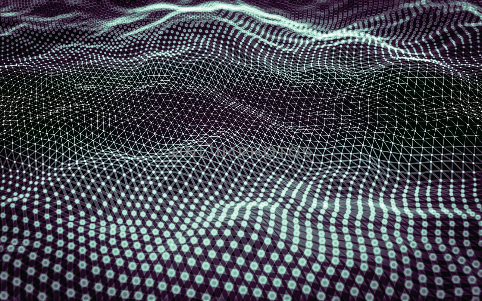 Abstract polygonal space low poly dark background with connecting dots and lines. Connection structure. 3d rendering