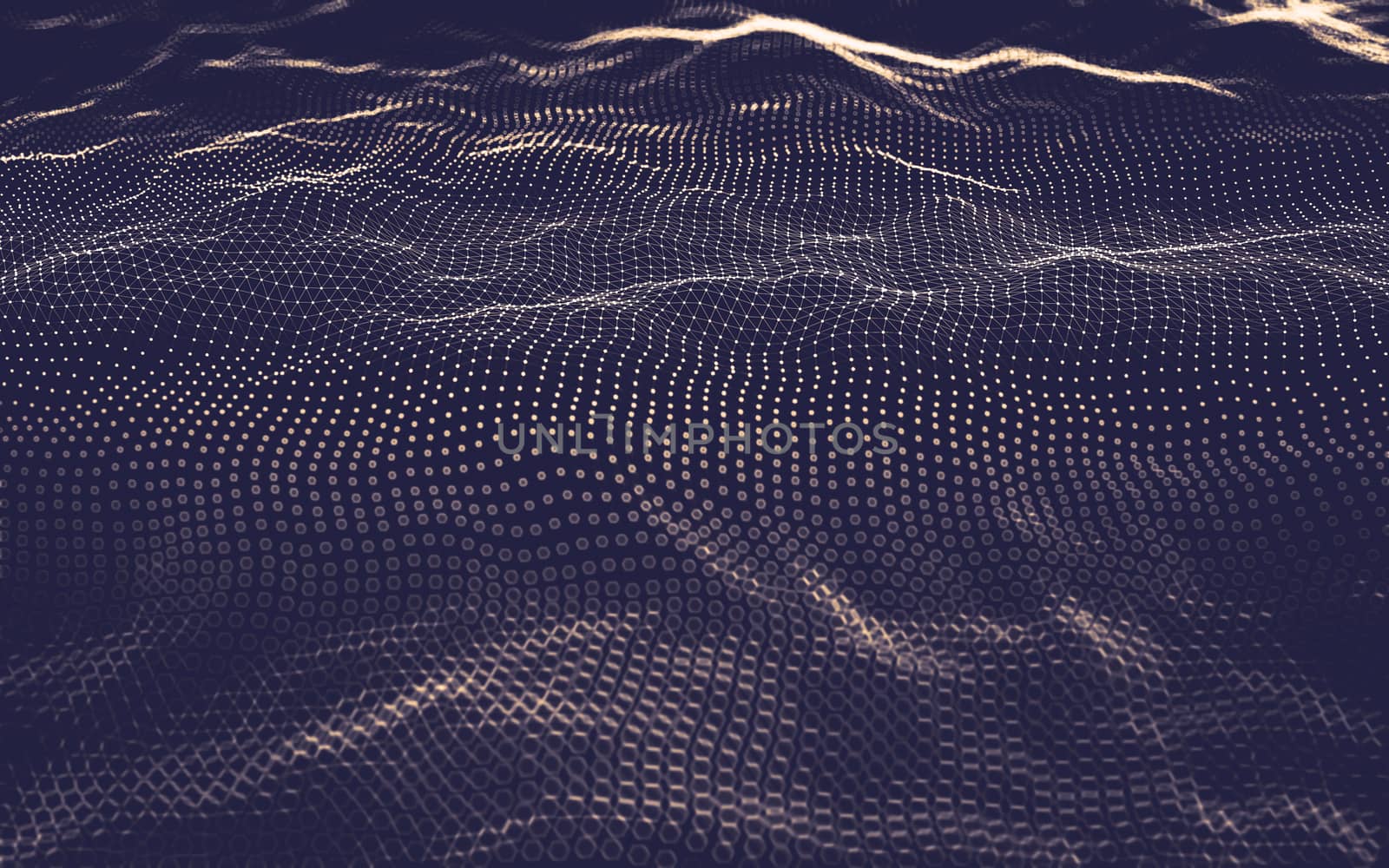 Abstract polygonal space low poly dark background with connecting dots and lines. Connection structure. 3d rendering