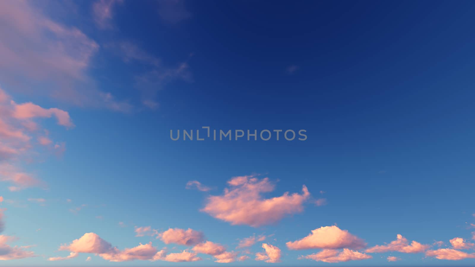 Cloudy blue sky abstract background, blue sky background with tiny clouds, 3d rendering

