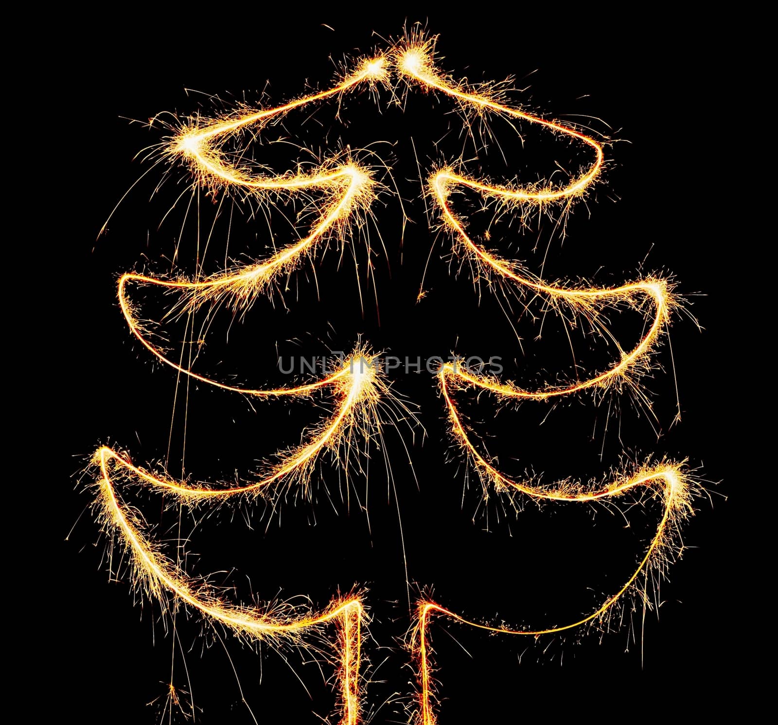 Sparkler christmas tree by hamik