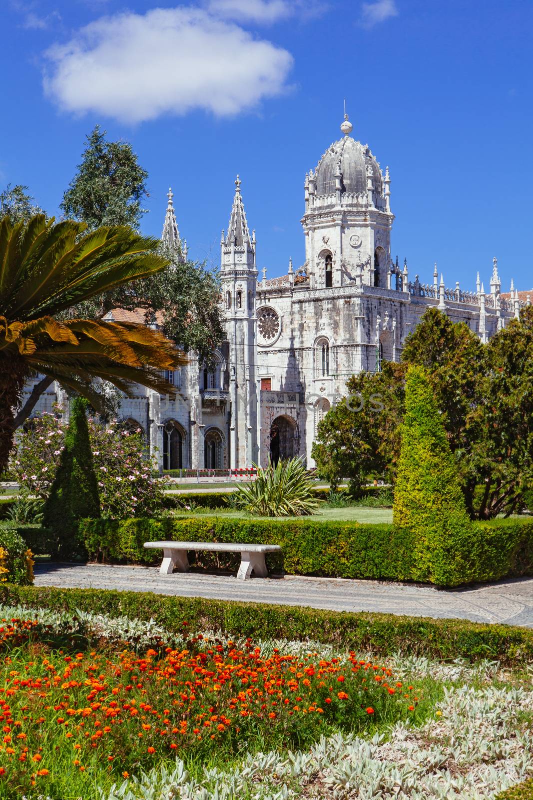 Photo of the Jeronimos Monastery and Church of Santa Maria of Belem in Lisbon, Portugal.