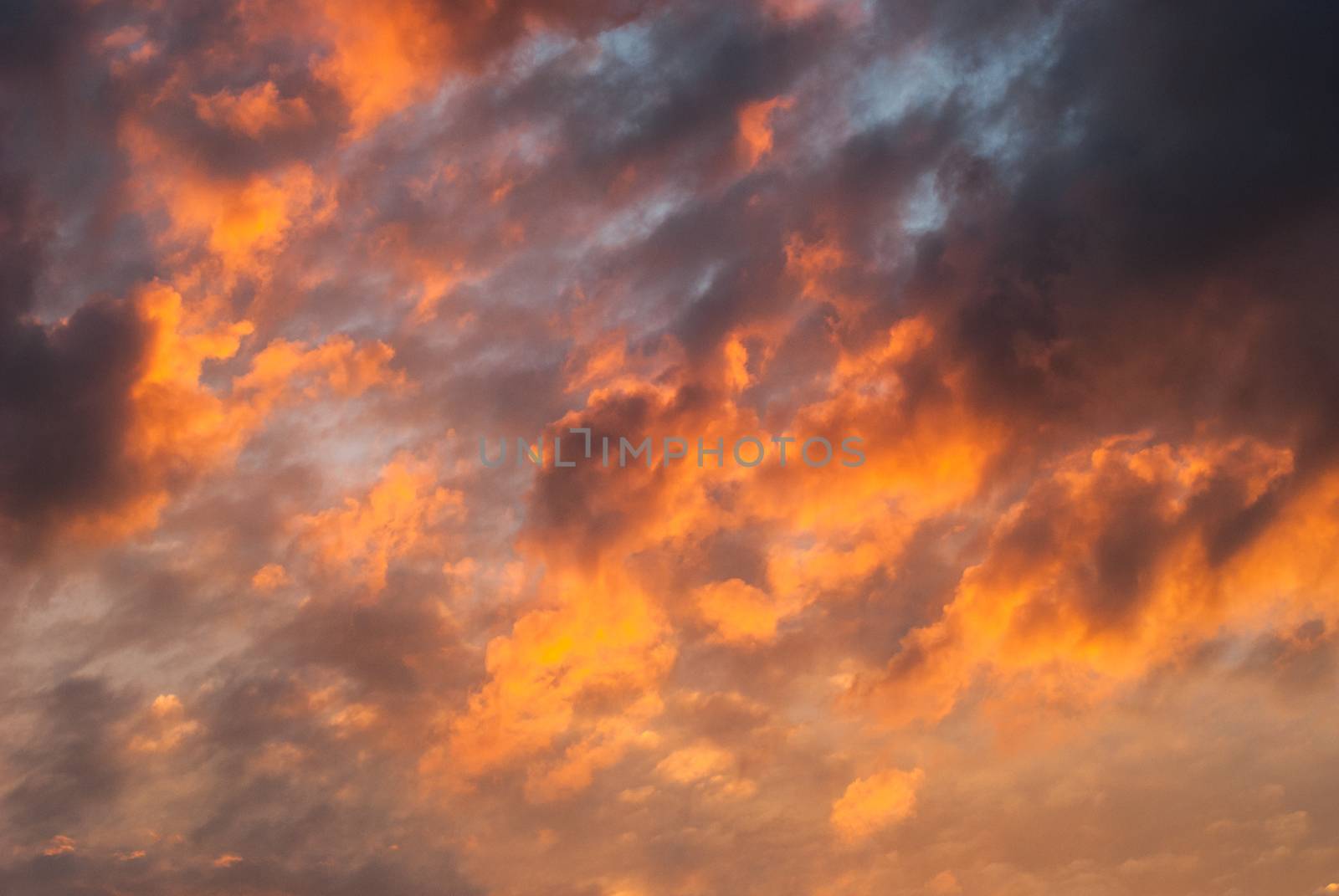 Natural background of colorful sky during sunset time
