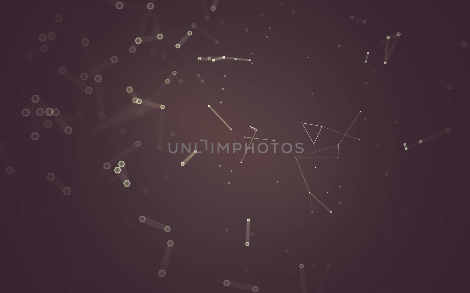 Abstract polygonal space low poly dark background with connecting dots and lines. Connection structure. 3d rendering