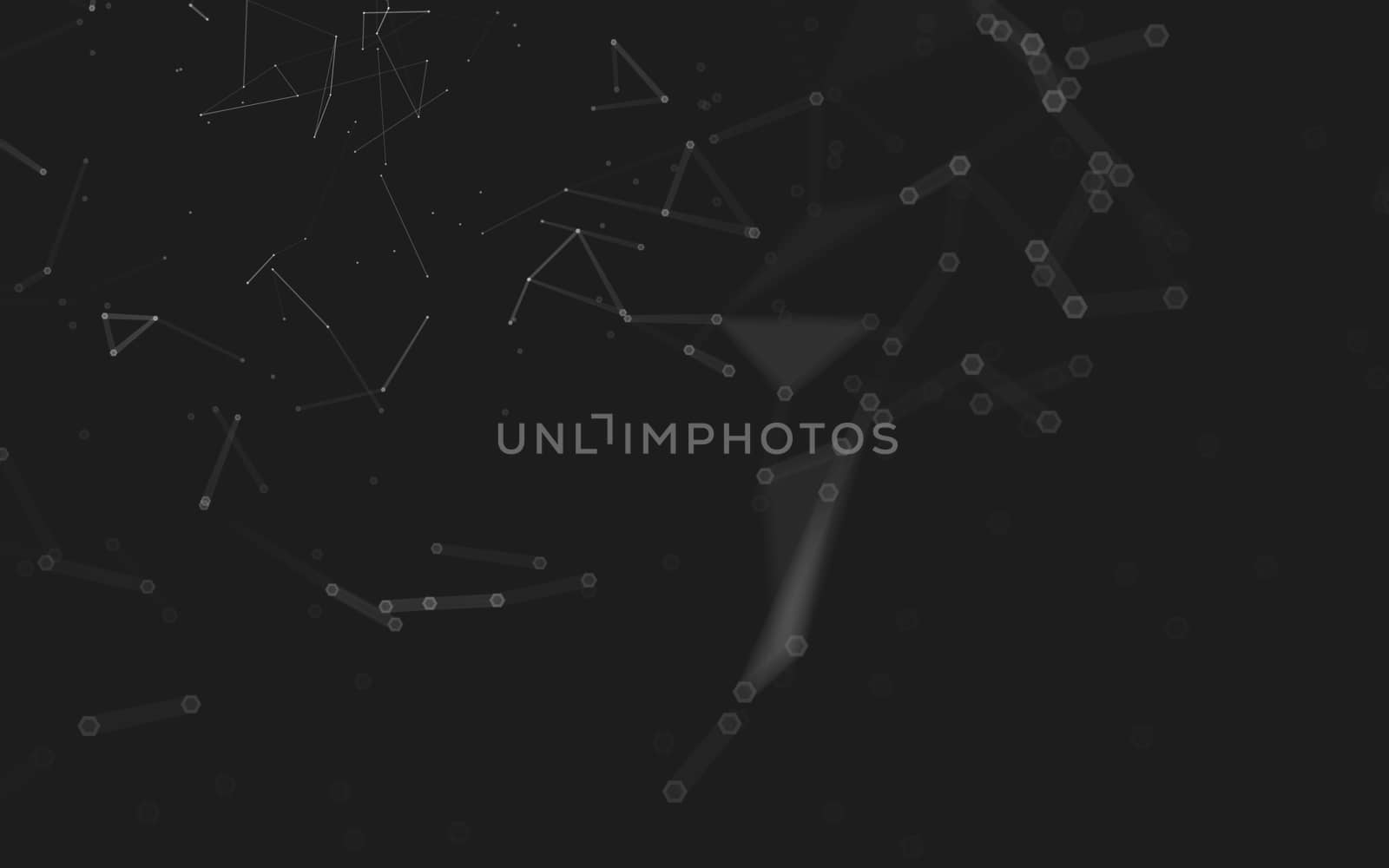 Abstract polygonal space low poly dark background, 3d rendering by teerawit