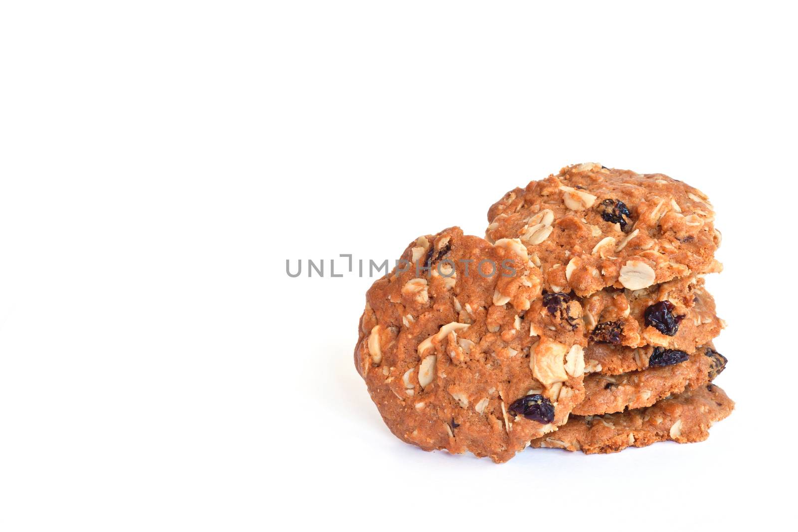 Cereal Cookies isolated over white 