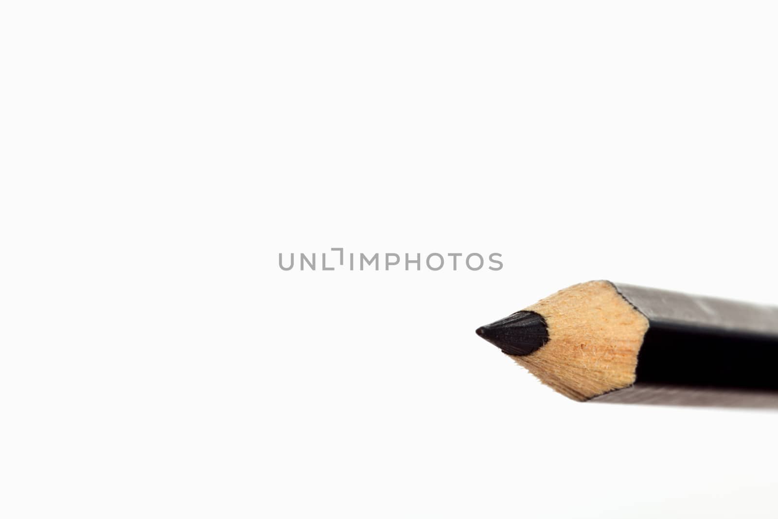 Close-up image of pencil isolated on white background 