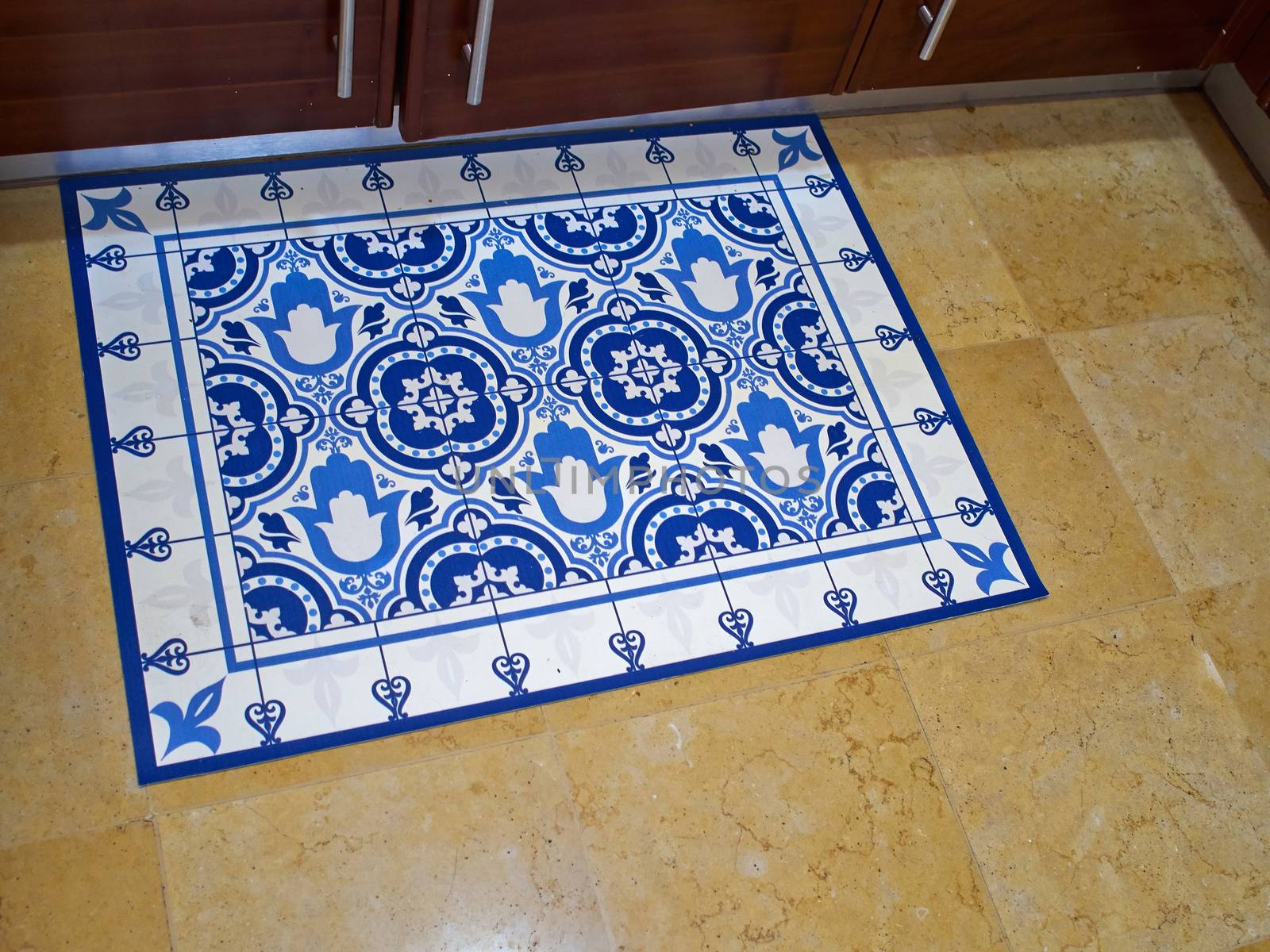 Traditional handmade colorful Moroccan Arabic style floor tiles  