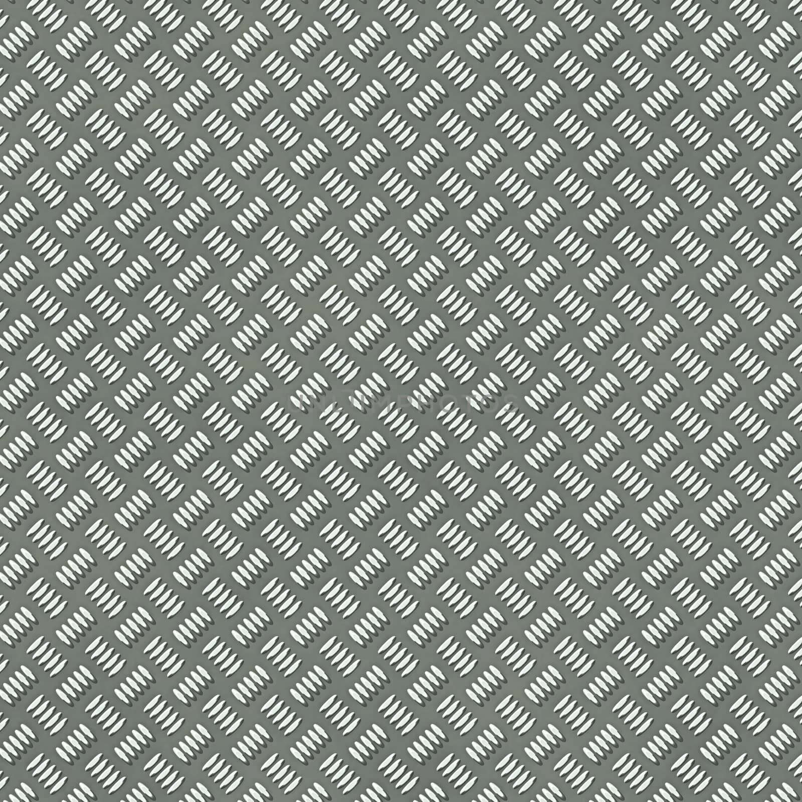 Illustration of the seamless silver metal plate with rib pattern.