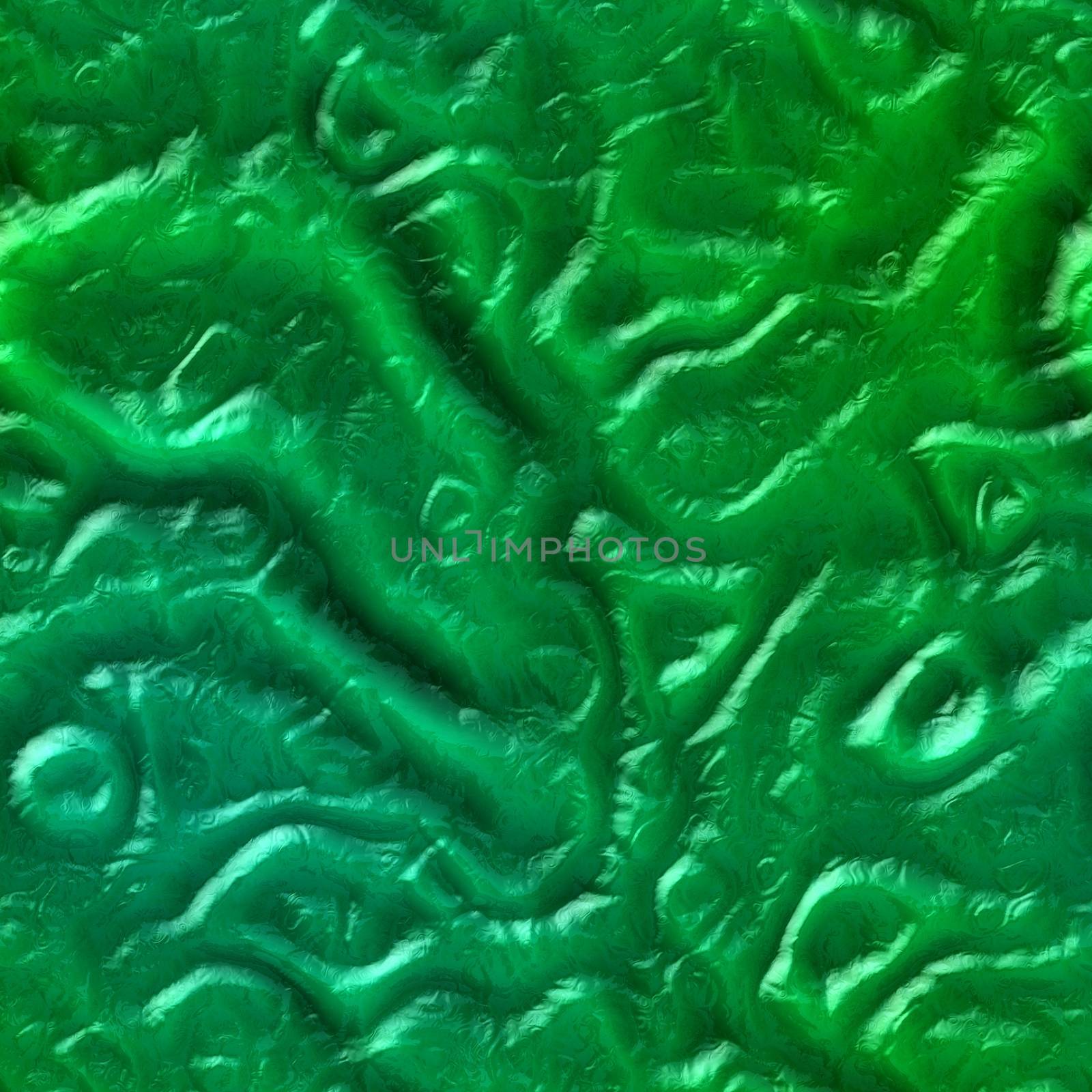 Closeup of the green alien skin texture with folds illustration.