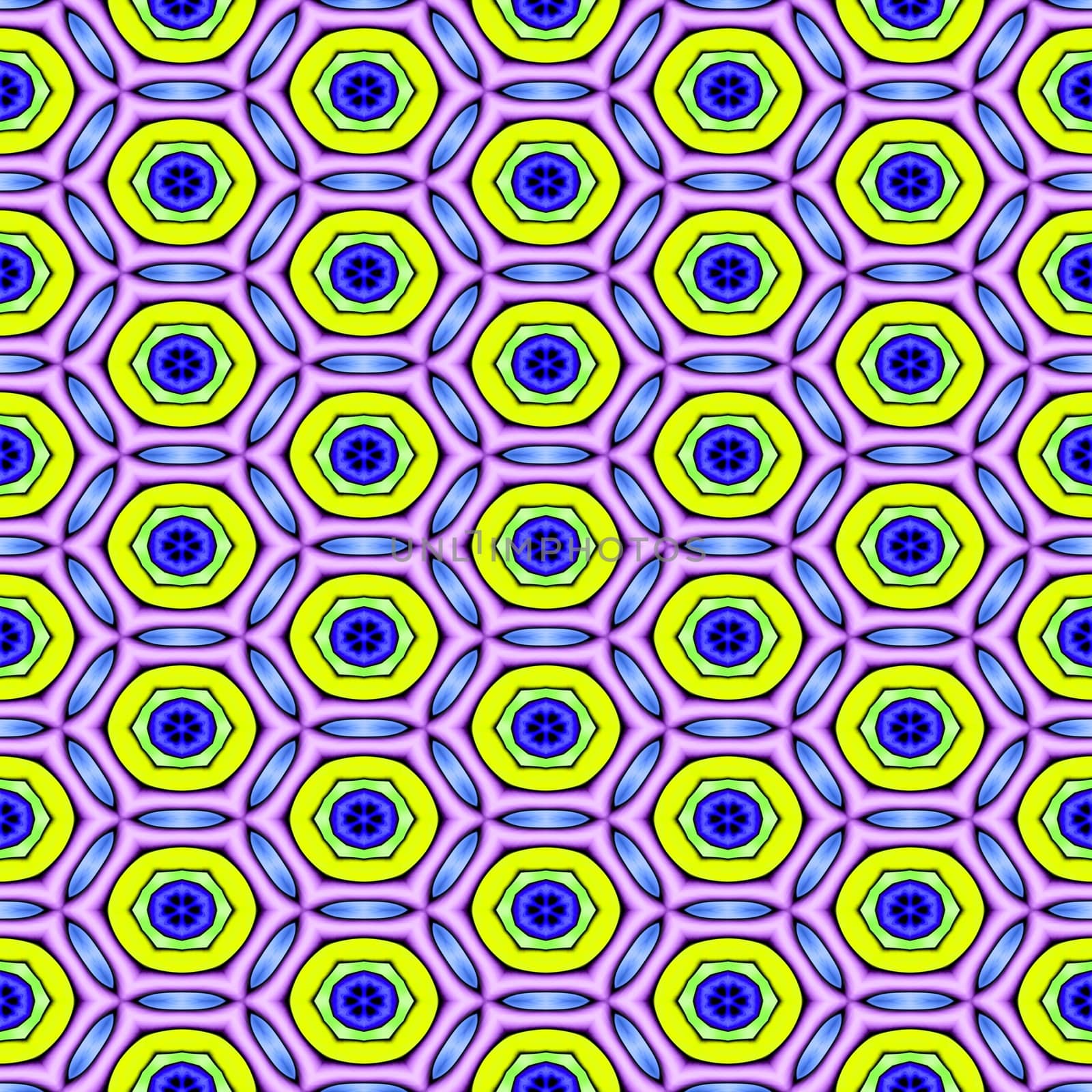 Abstract yellow and purple background with circles.