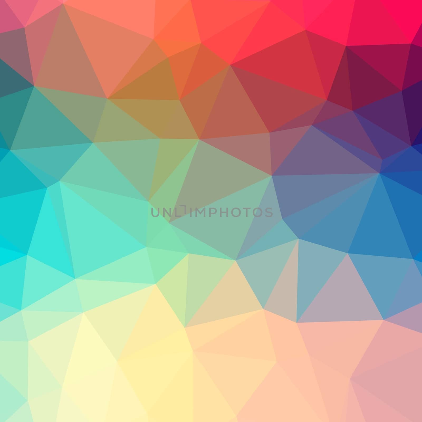 Abstract colorful triangular or polygonal background illustration.