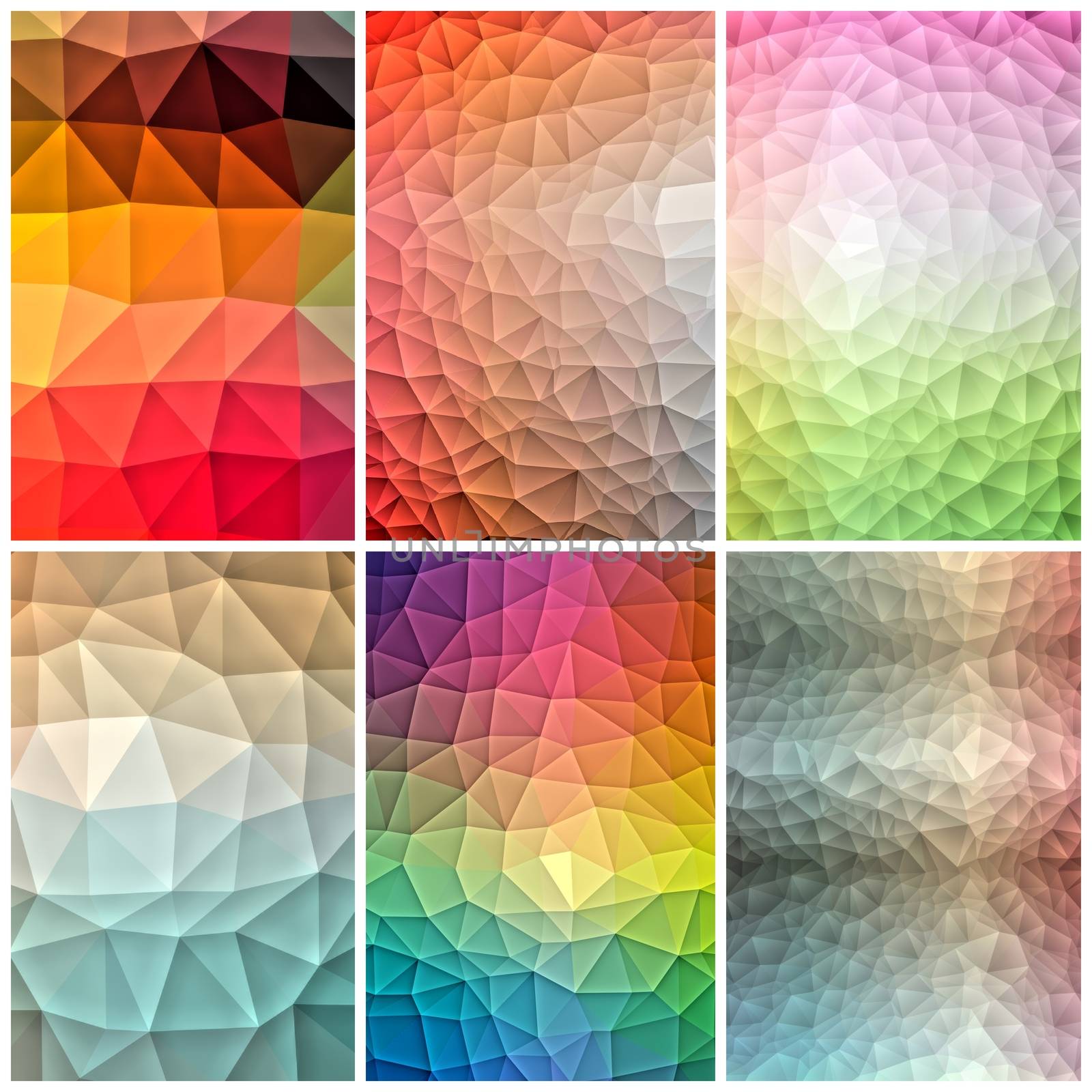 Color polygonal background set by hamik