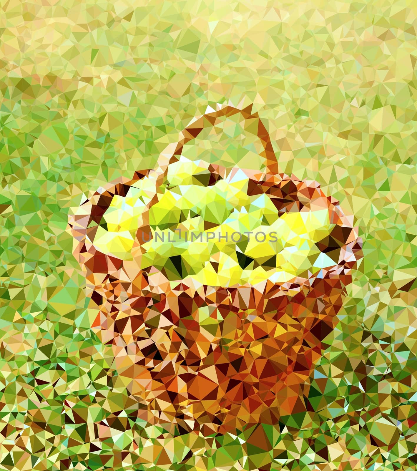 Basket with fruit by hamik