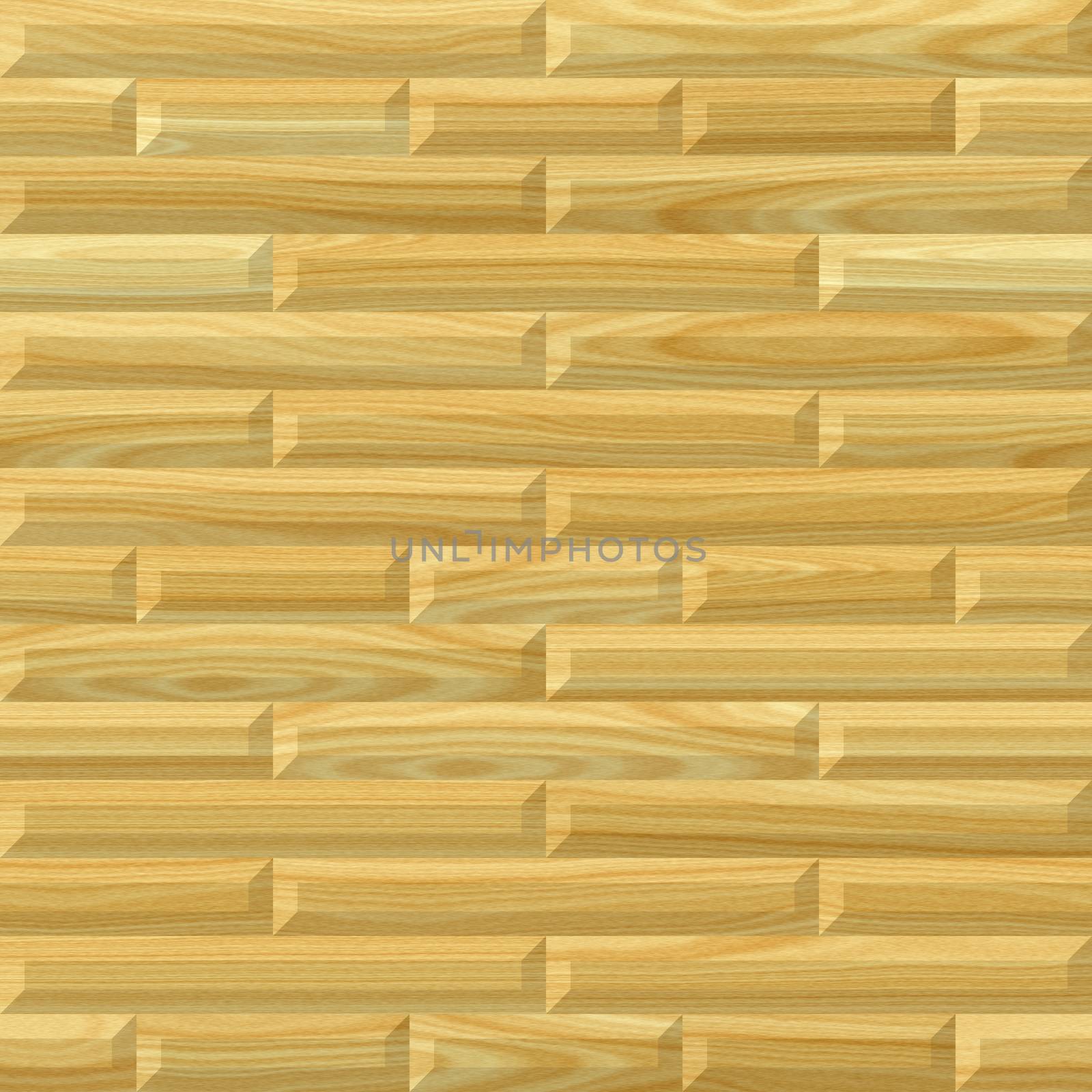 Illustration of the paneling from the light brown wooden planks.