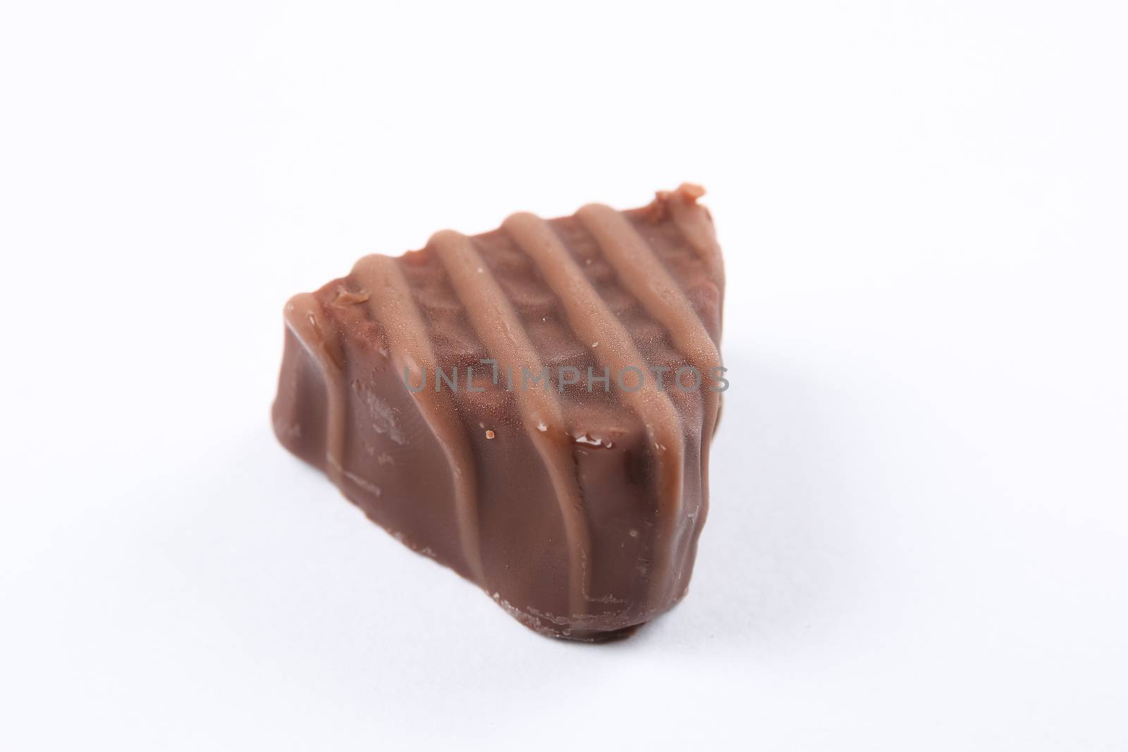 isolated image of fine chocolates in white, dark, and milk chocolate