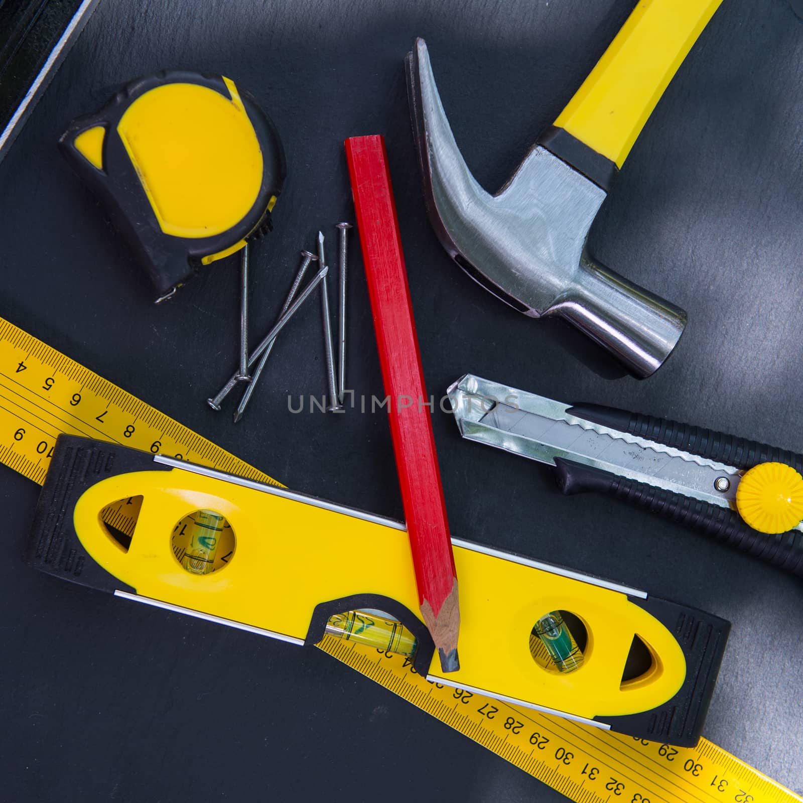 Carpenter's Tools on Table