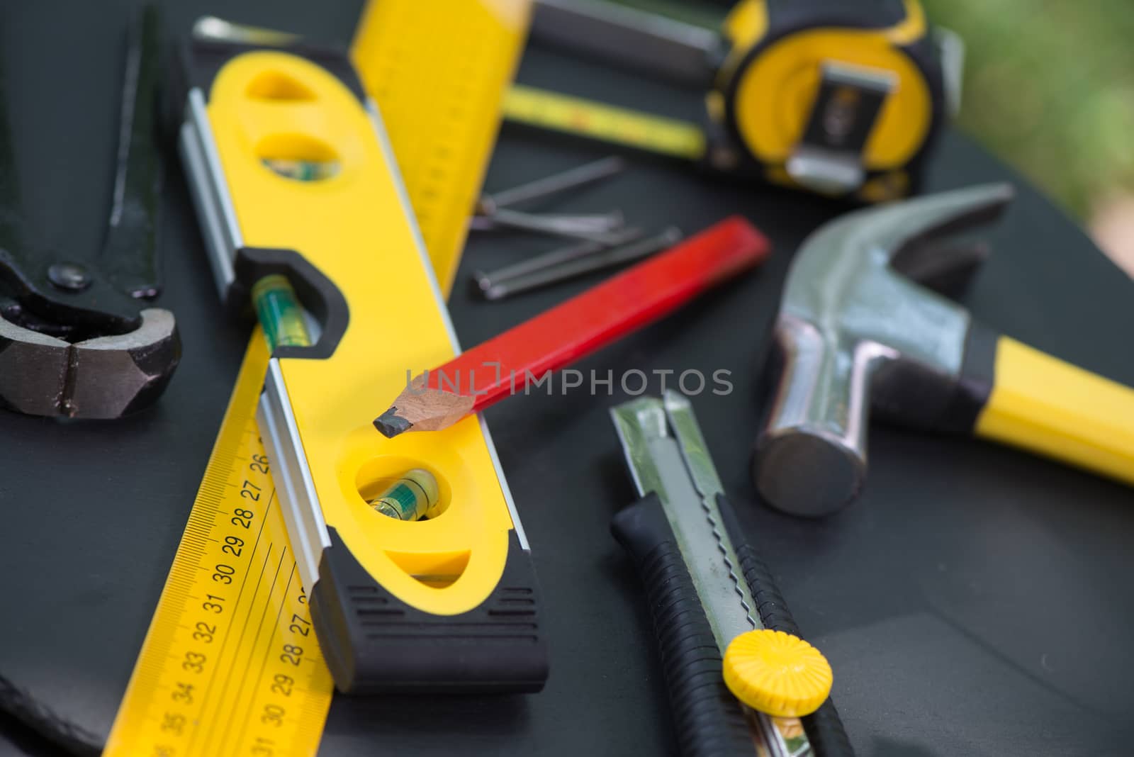 Carpenter's Tools on Table