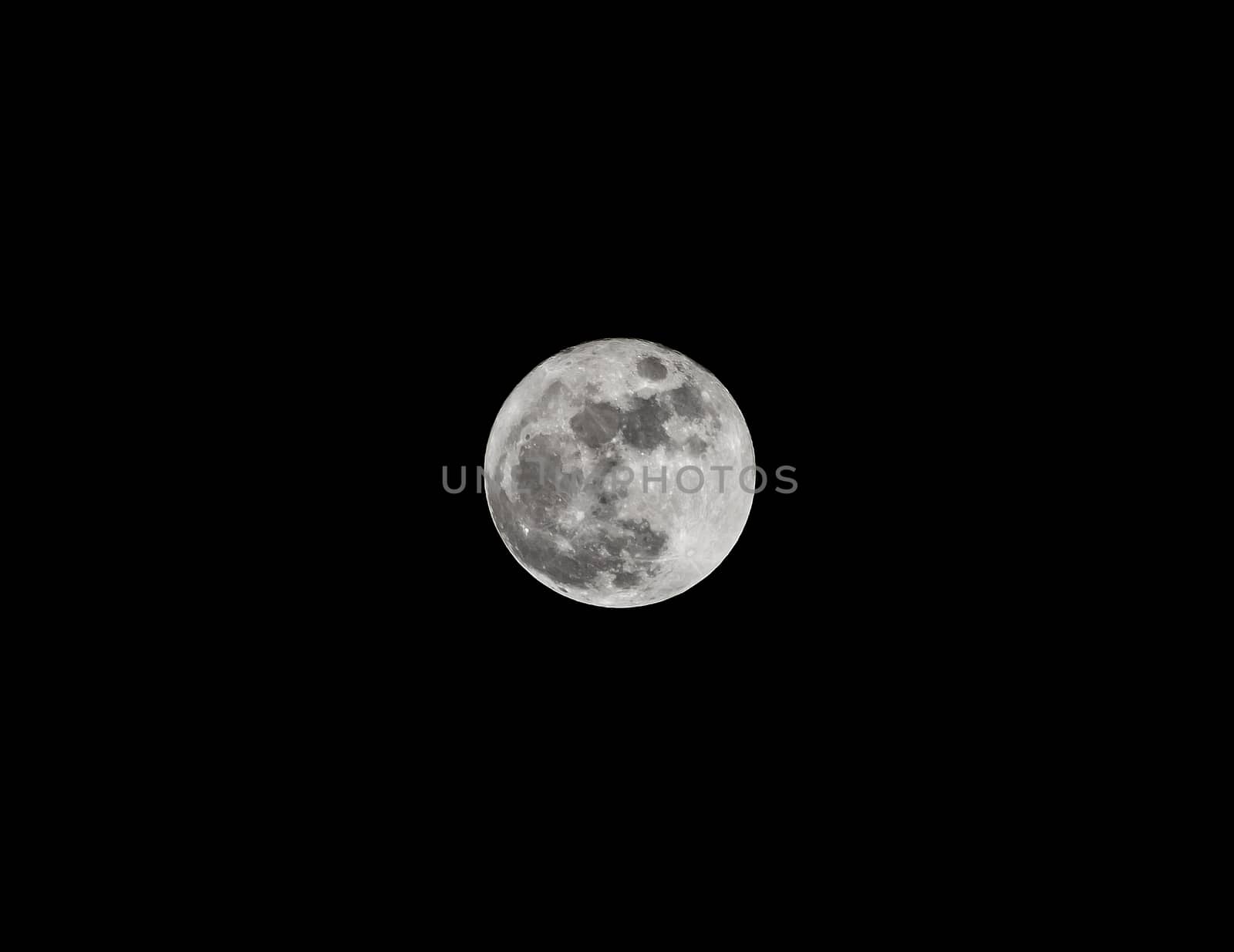 full Moon taken on black background