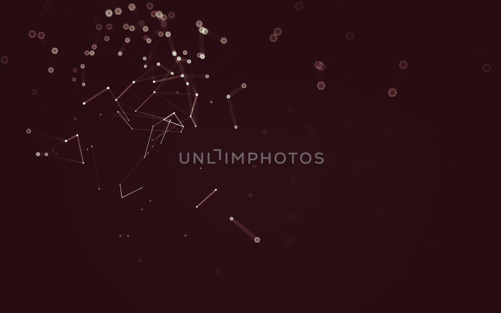 Abstract polygonal space low poly dark background, 3d rendering by teerawit