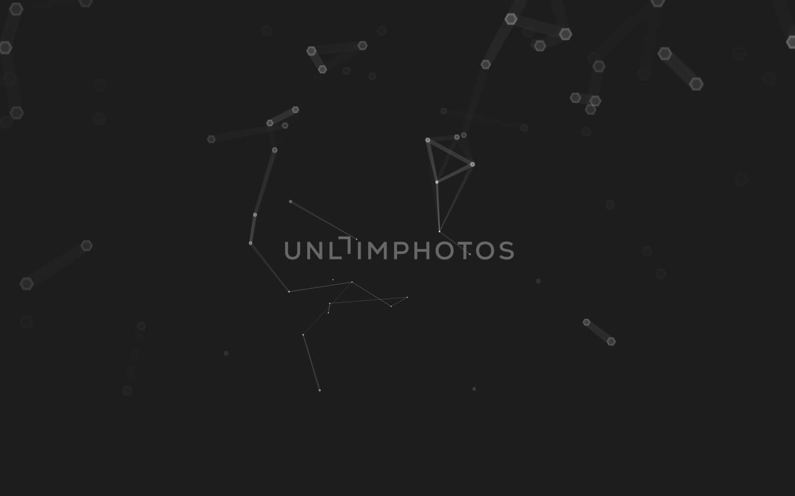 Abstract polygonal space low poly dark background, 3d rendering by teerawit