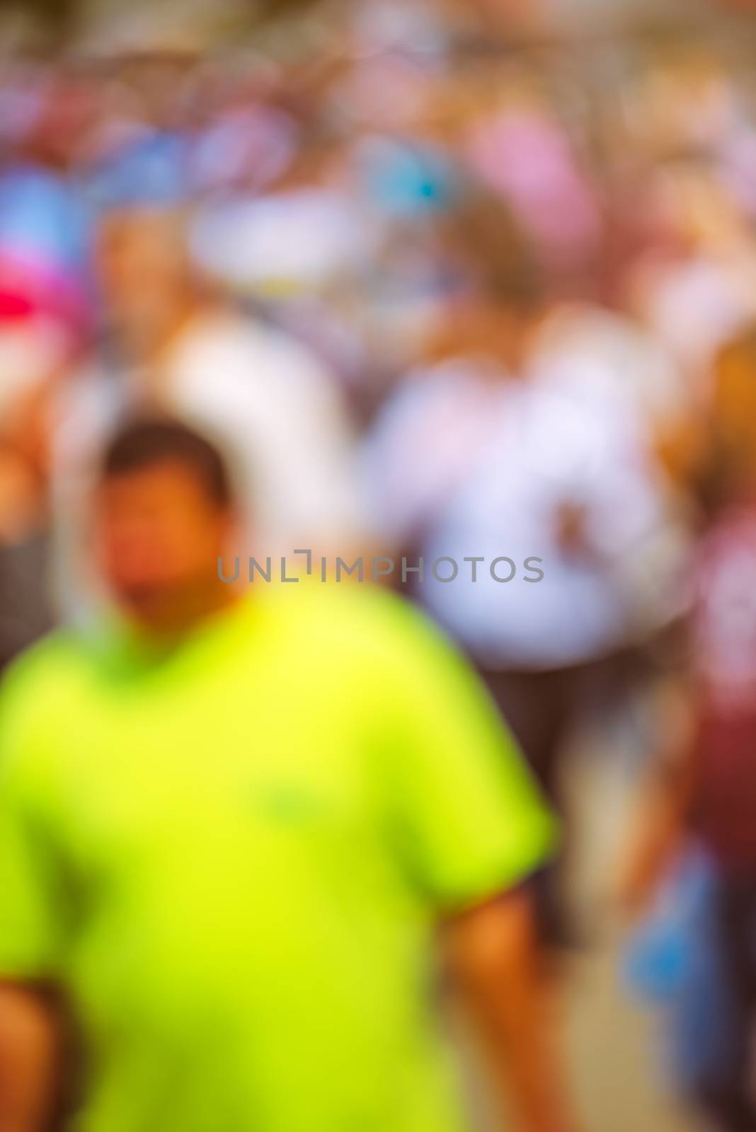 People out of focus on the street by stevanovicigor