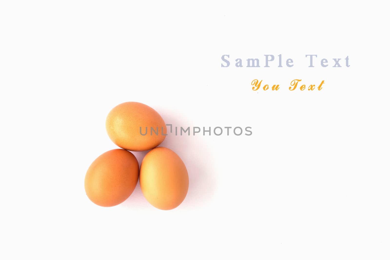 Eggs isolated on white background 