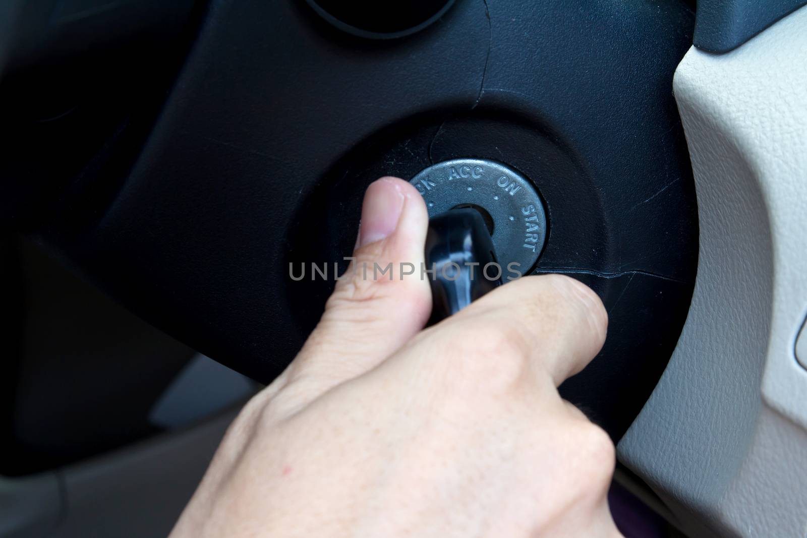 Hands on stearing wheel 
