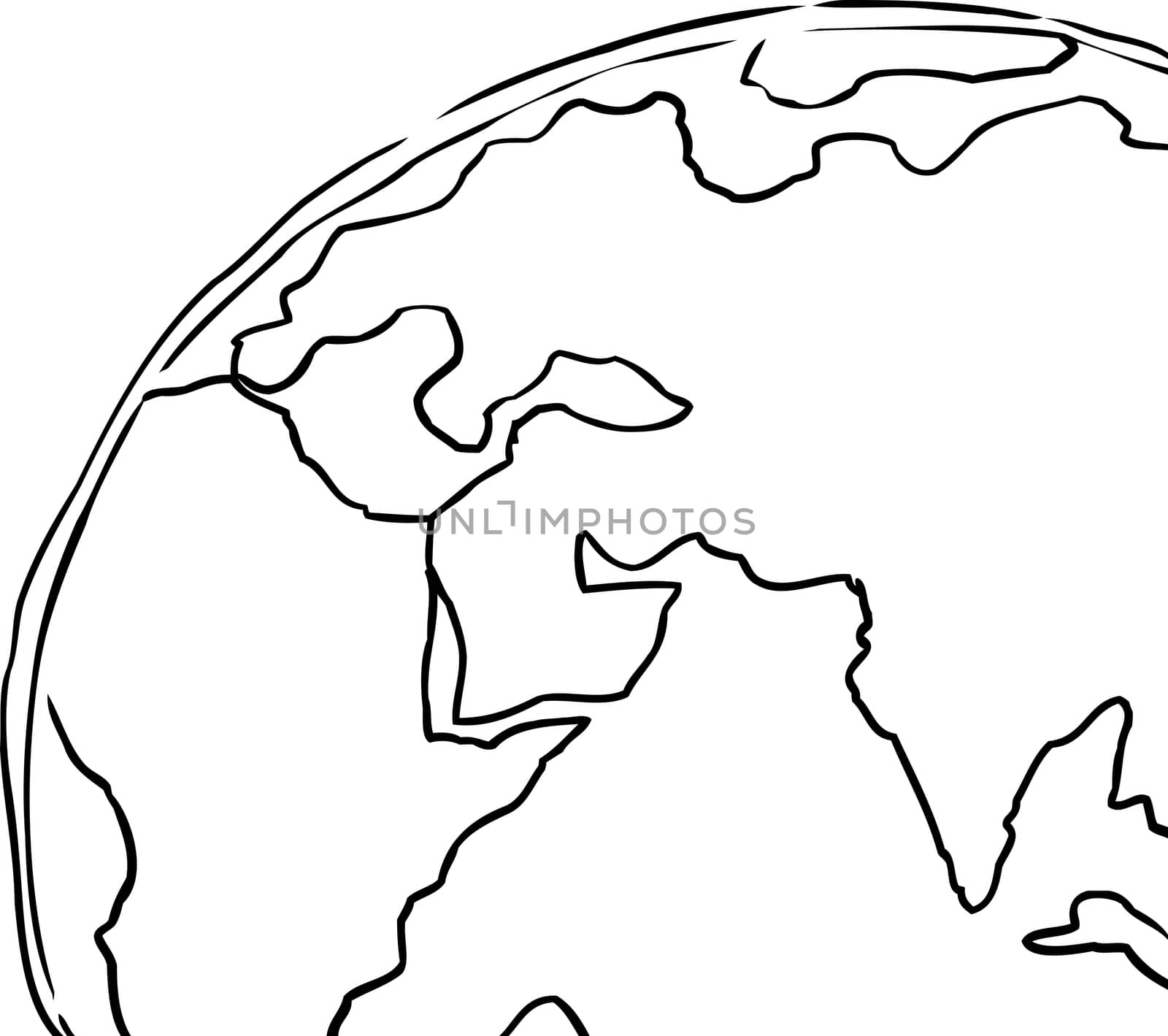 Cropped View of Earth Outline by TheBlackRhino