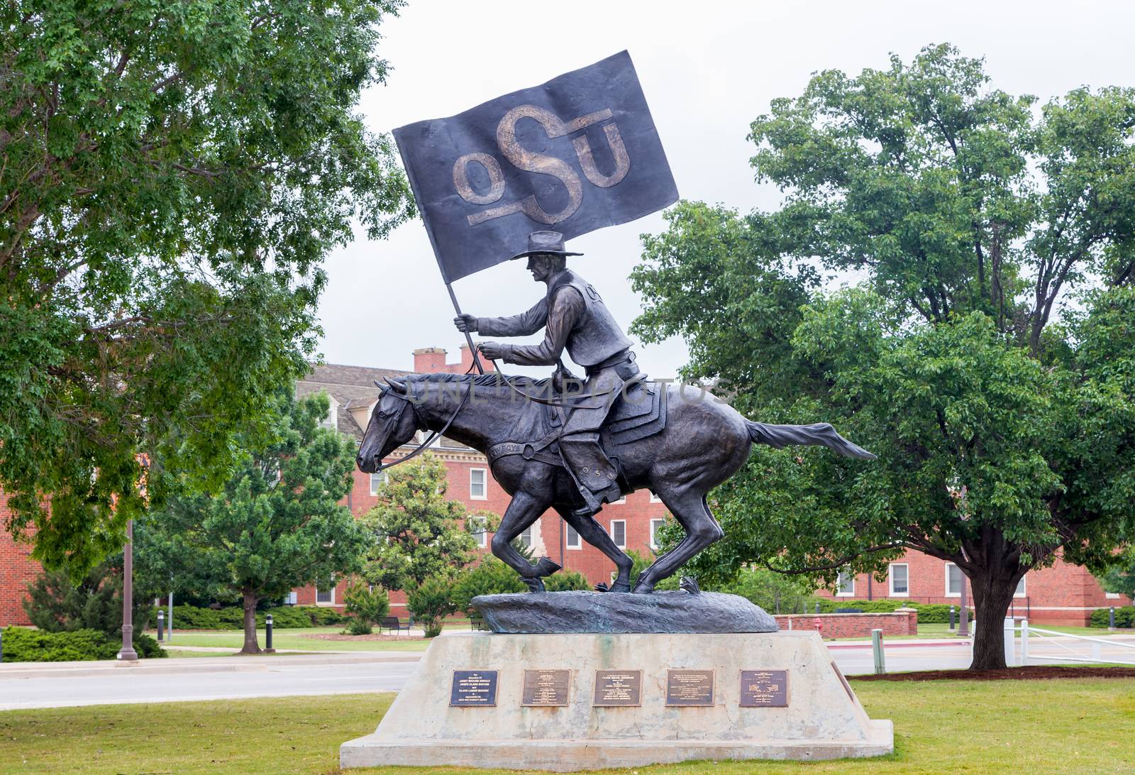 STILLWATER, OK/USA - MAY 20, 2016: The OSU Spirt Rider on the campus of Oklahoma State University.