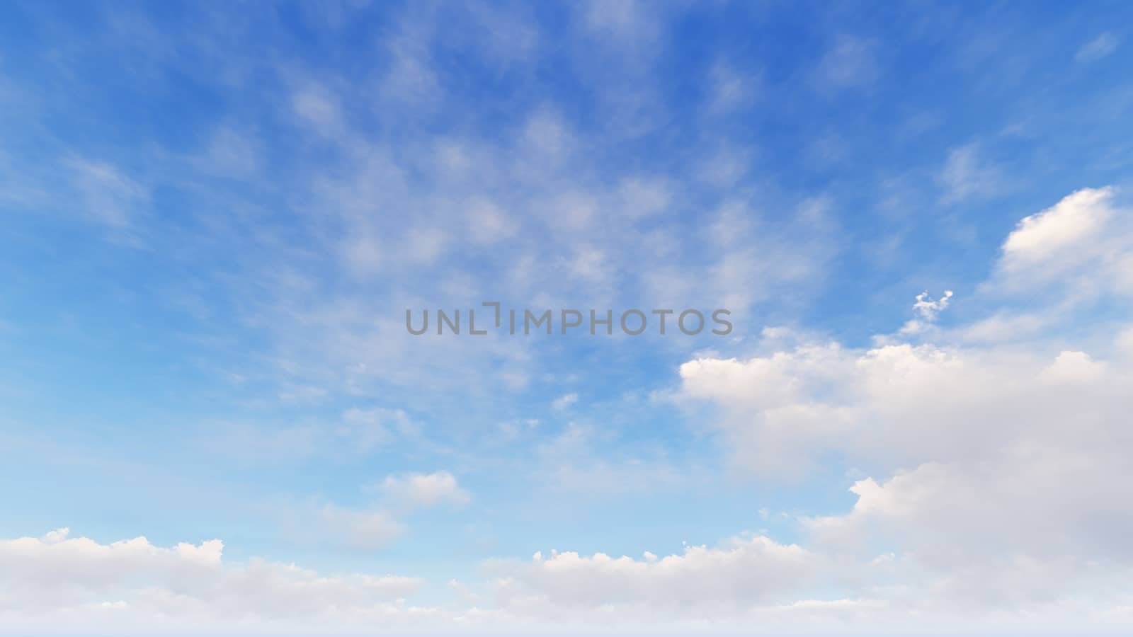 Cloudy blue sky abstract background, blue sky background with tiny clouds, 3d rendering

