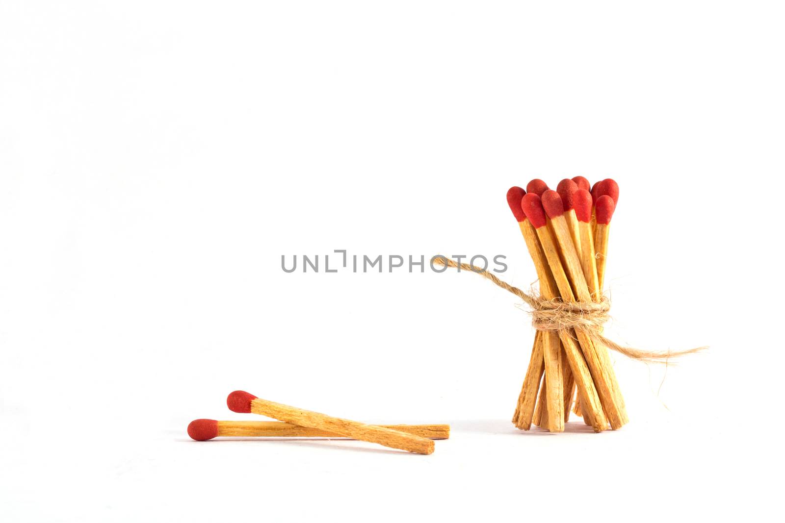 matches on white background 