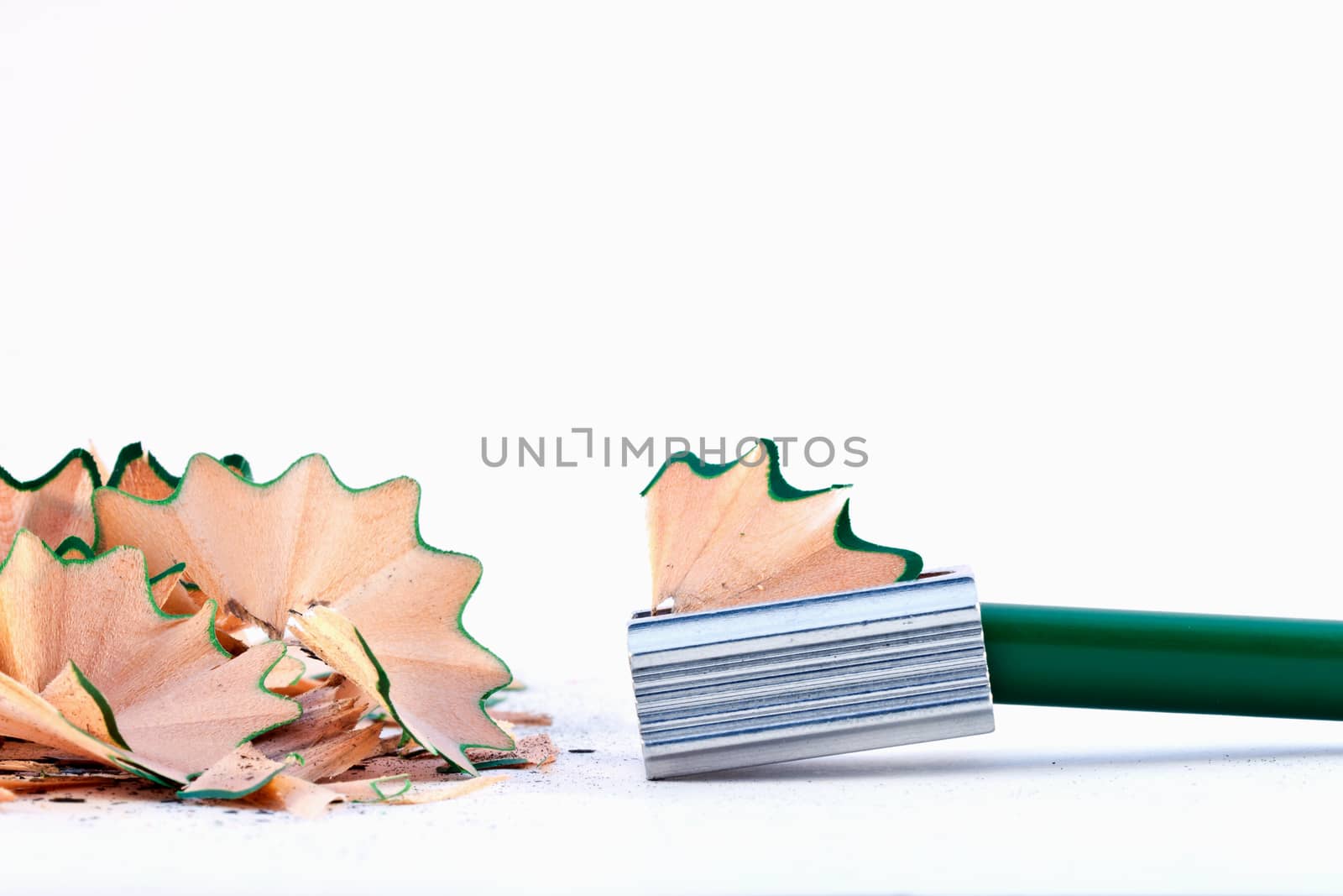 Keen pencil. Just sharpened. Isolated on white. 
