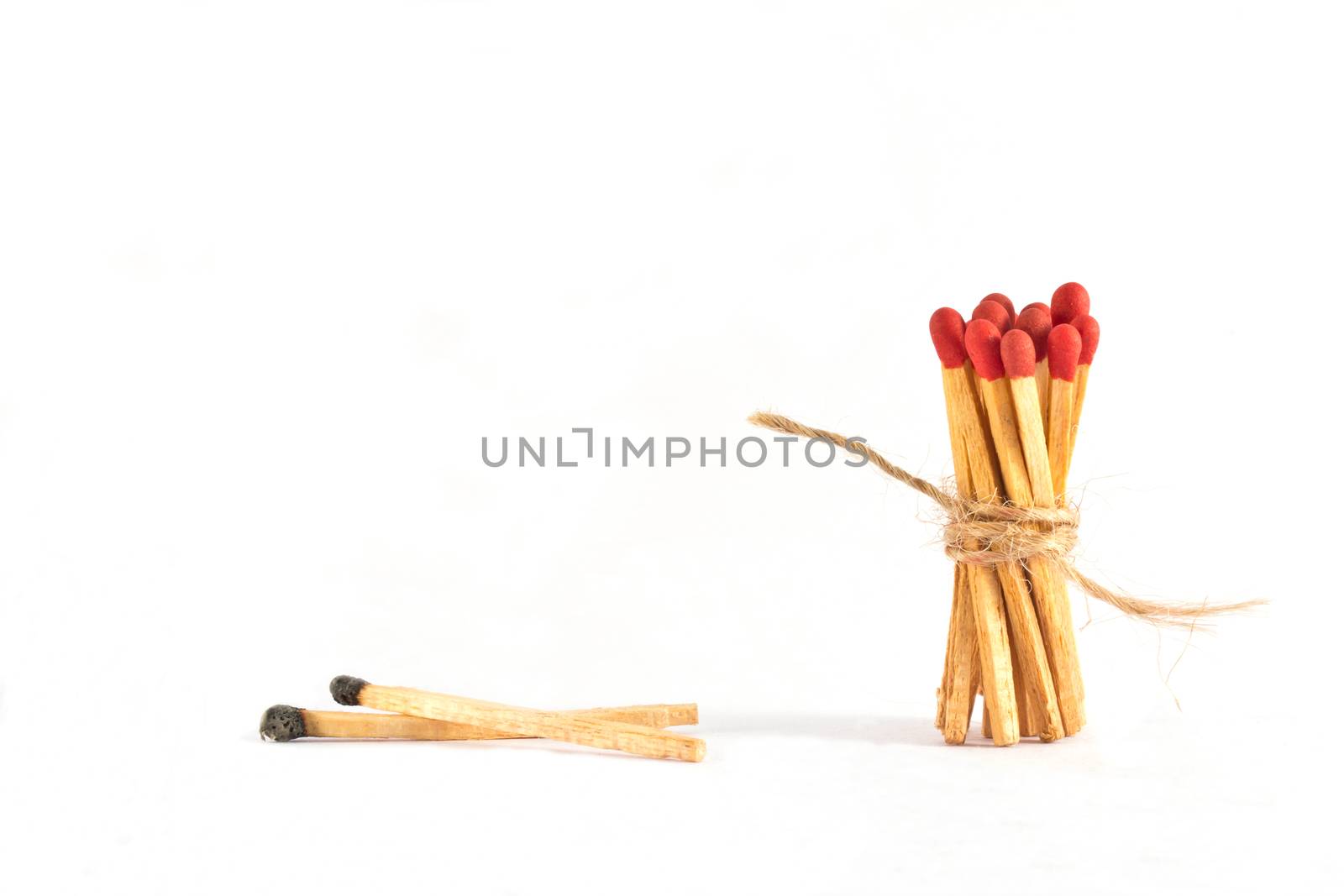 matches on white background 