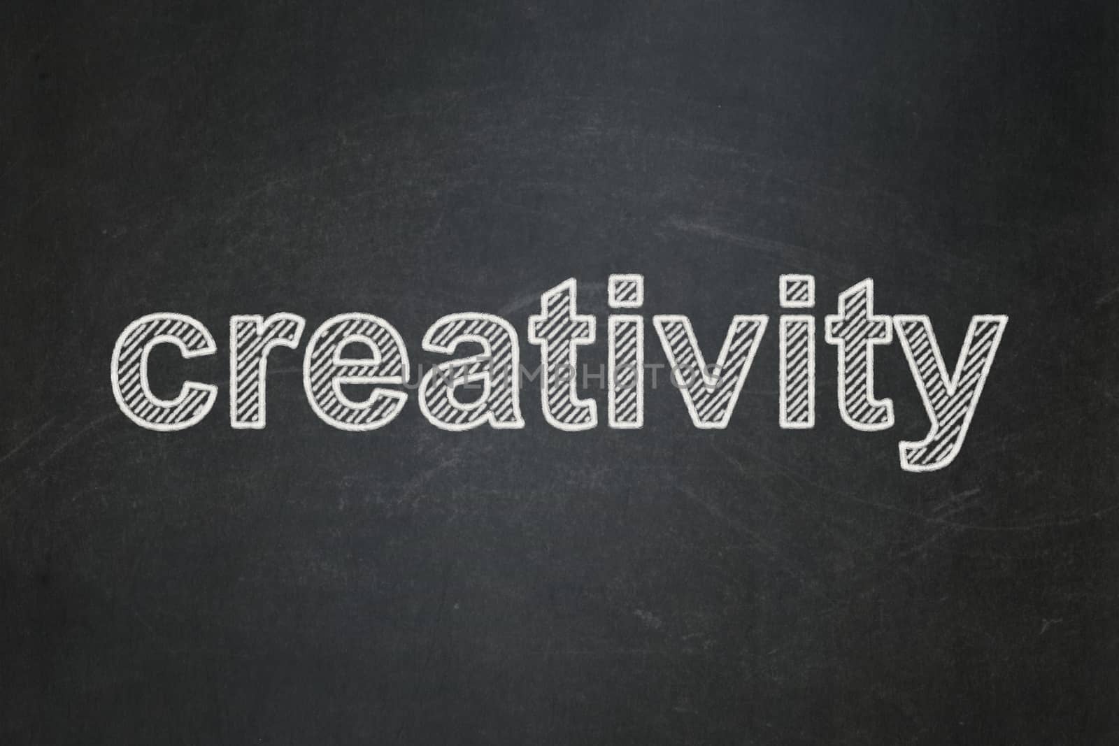 Marketing concept: Creativity on chalkboard background by maxkabakov
