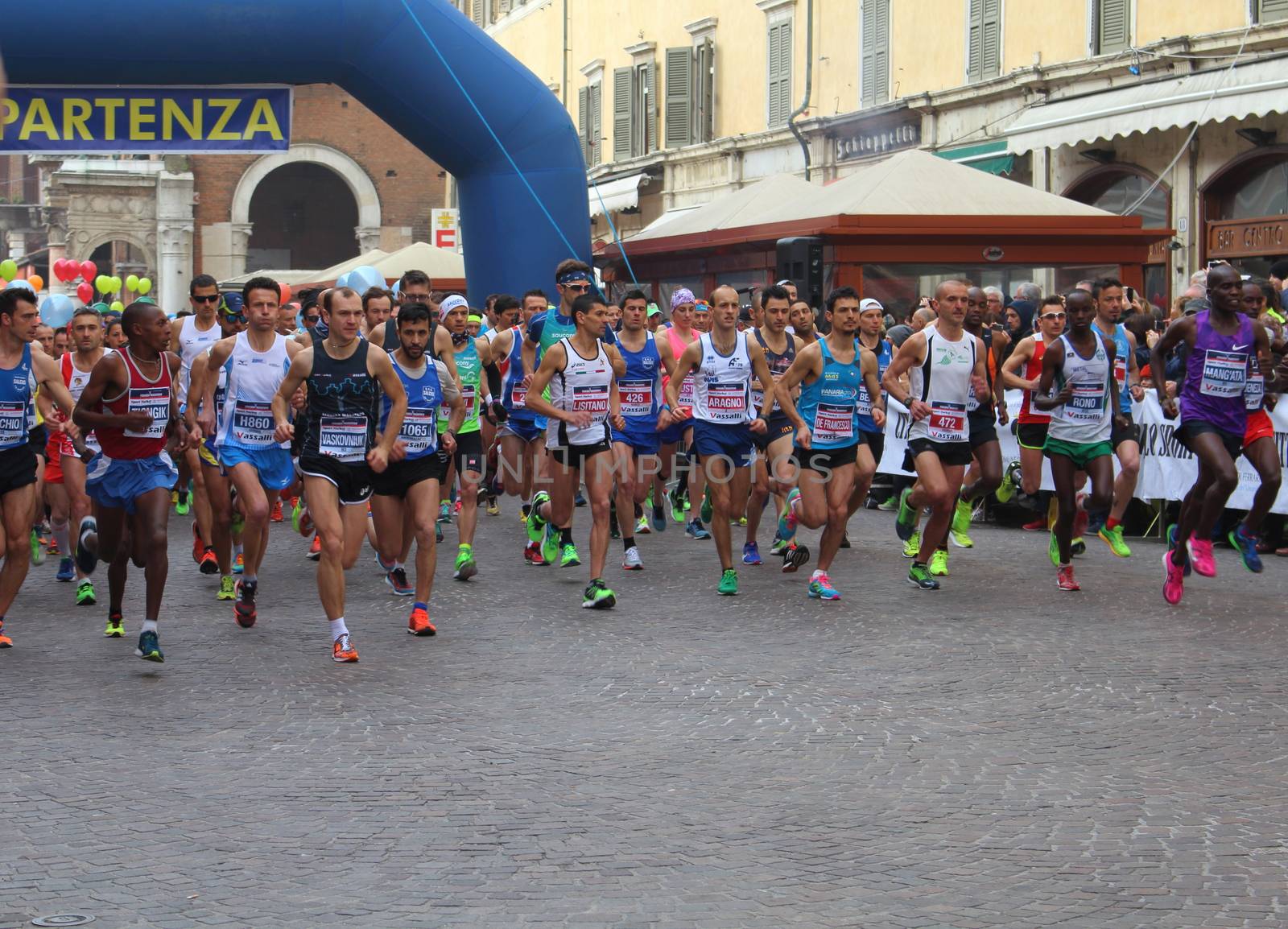 Ferrara, Italy - 20 march 2016 - INTERNATIONAL FERRARA MARATHON - The event sees the participation, only in the two competitive races (Marathon and Half Marathon) to almost 2,000 athletes, on average they are accompanied by at least one person.