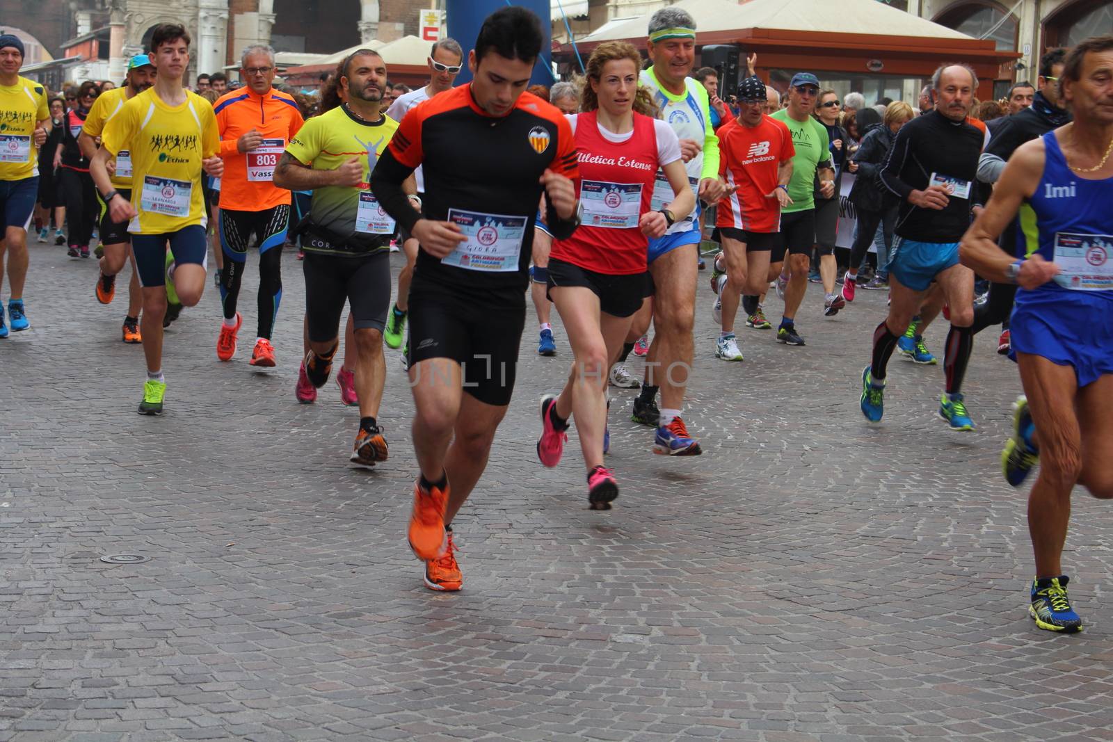 Ferrara, Italy - 20 march 2016 -  FERRARA MARATHON FAMILY RUN - the ludic-motor event by running or walking at any pace that allows you to experience the excitement of the Marathon