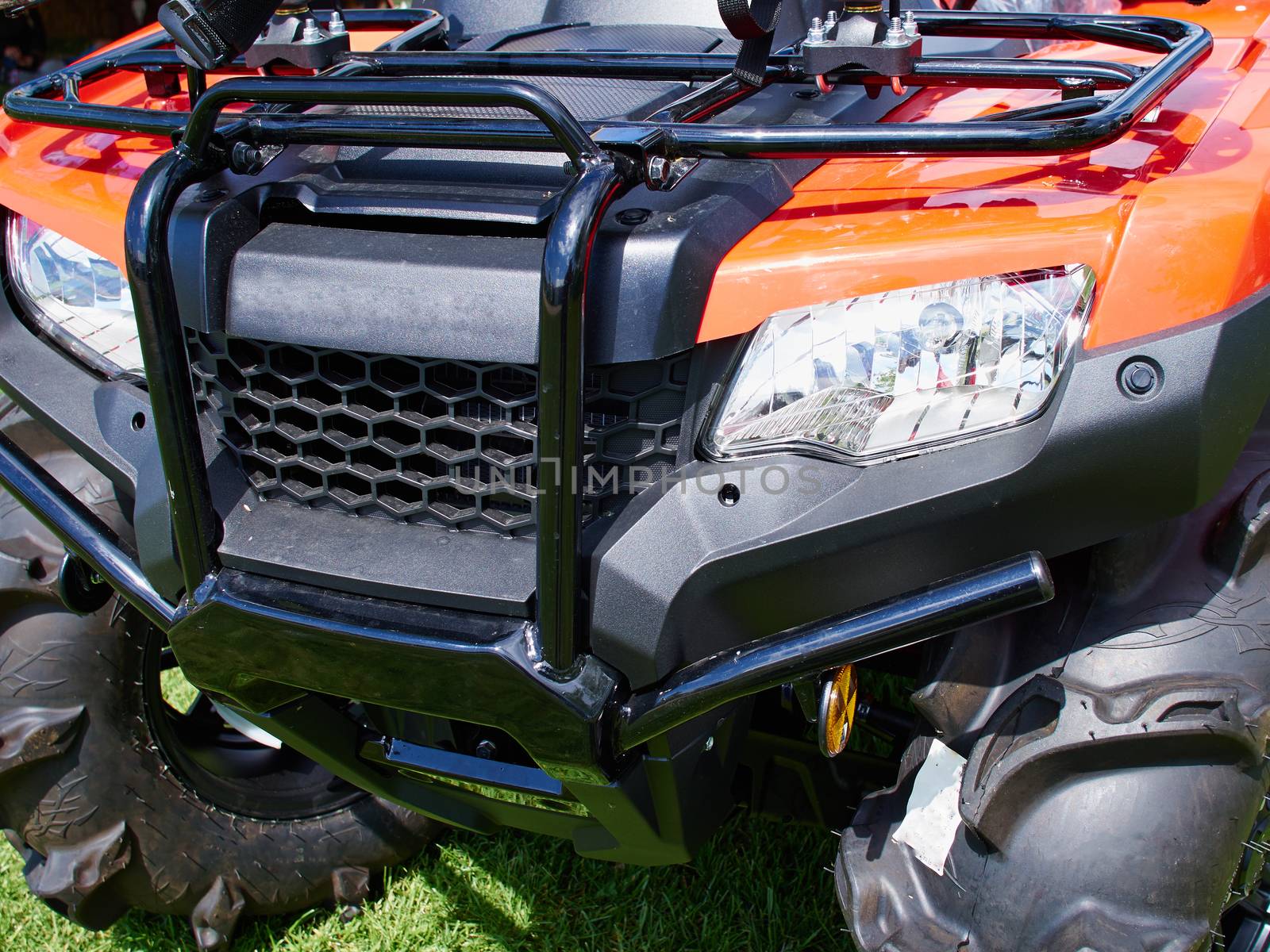 Close details of an ATV Quad Bike fun extreme sports machine