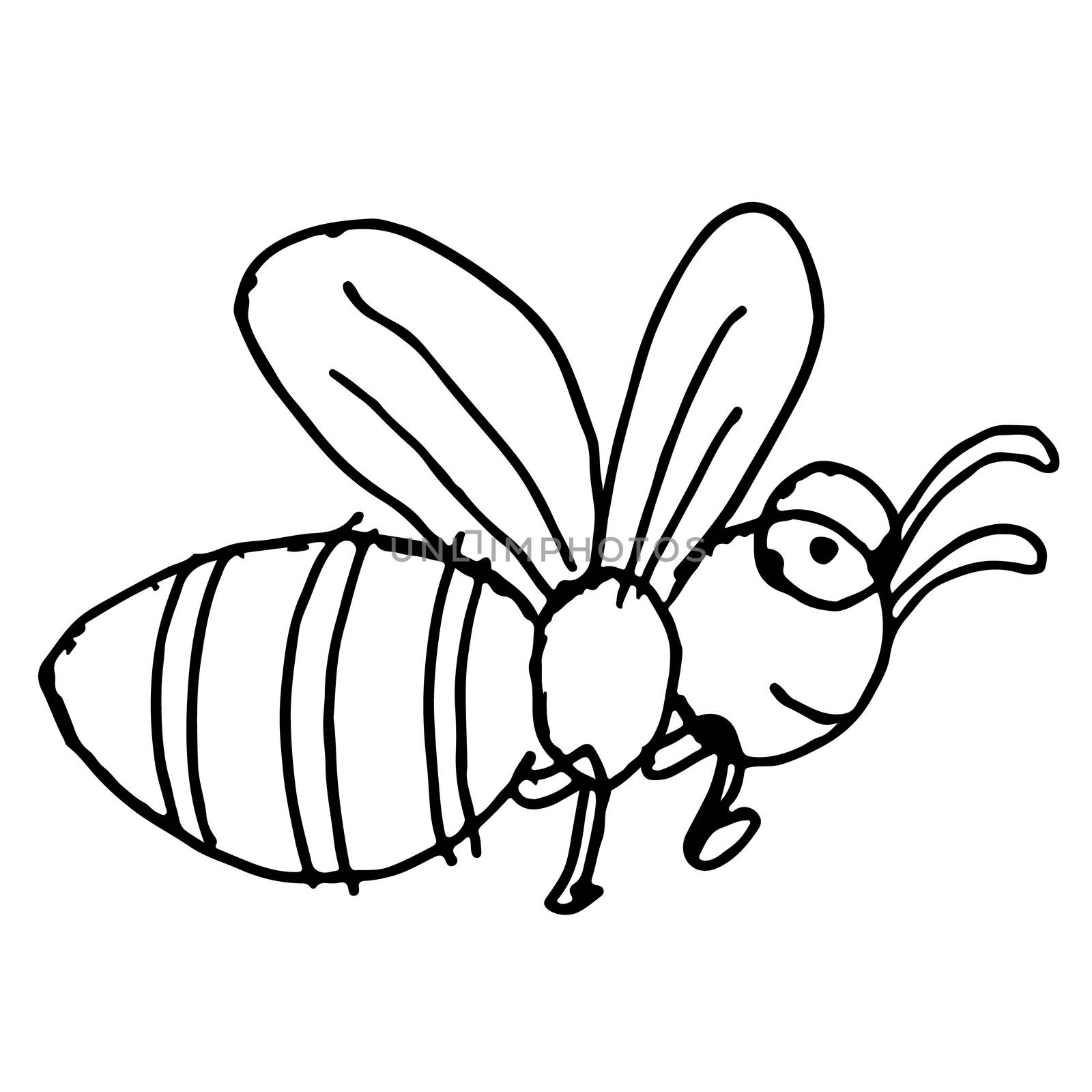 bee doodle hand drawn by simpleBE