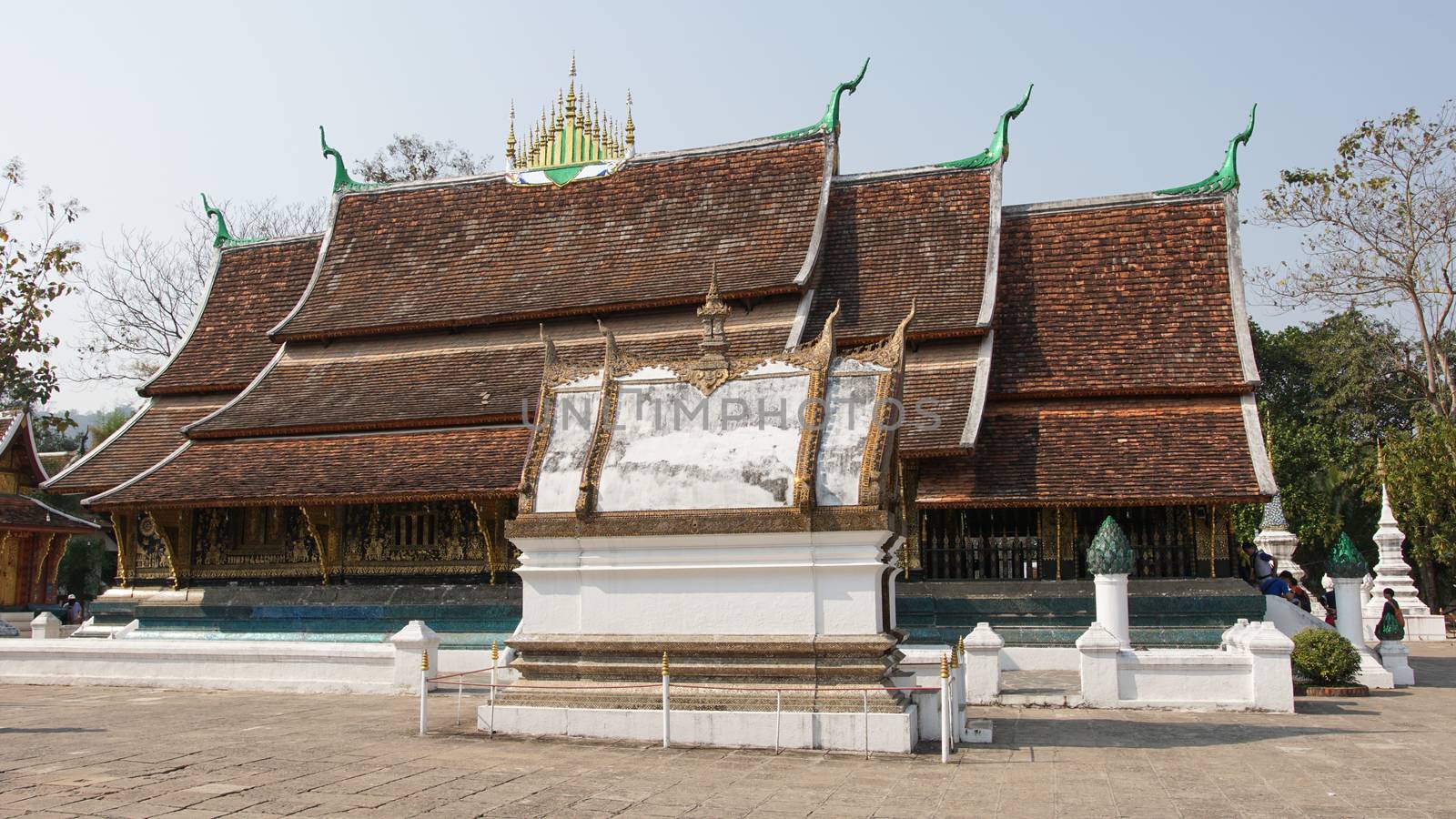 LUANG PRABANG, LAOS - FEBRUARY 12, 2016:  Wat Xieng Thong, one of the temples in Luang Prabang on February 12, 2016 in Laos, Asia
