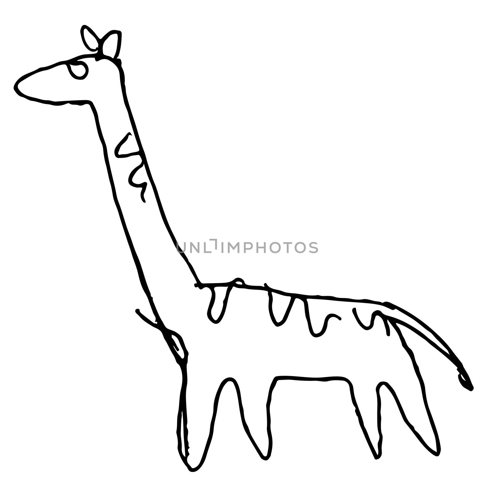 giraffe doodle hand drawn by simpleBE